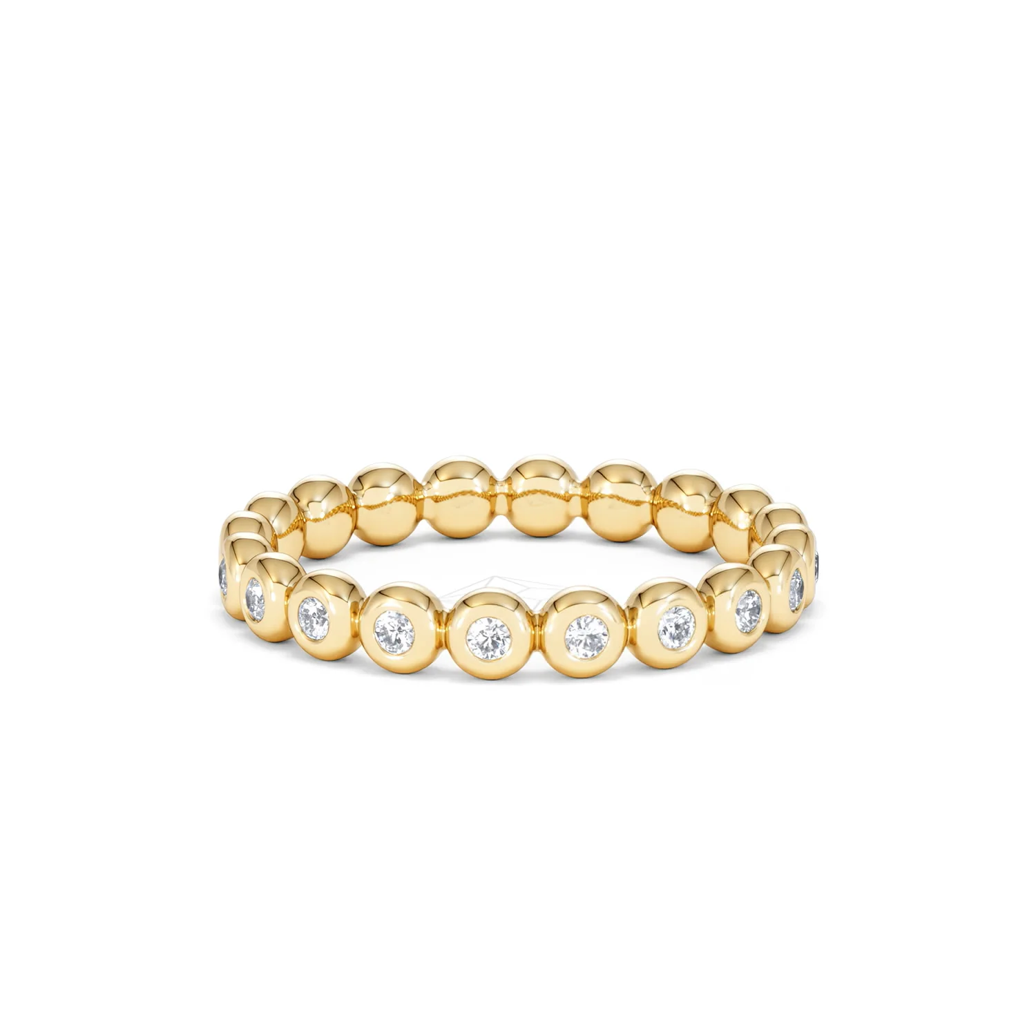 Lab Diamond Rubover Eternity Ring 0.33ct in 18K Gold Vermeil - Image 13
