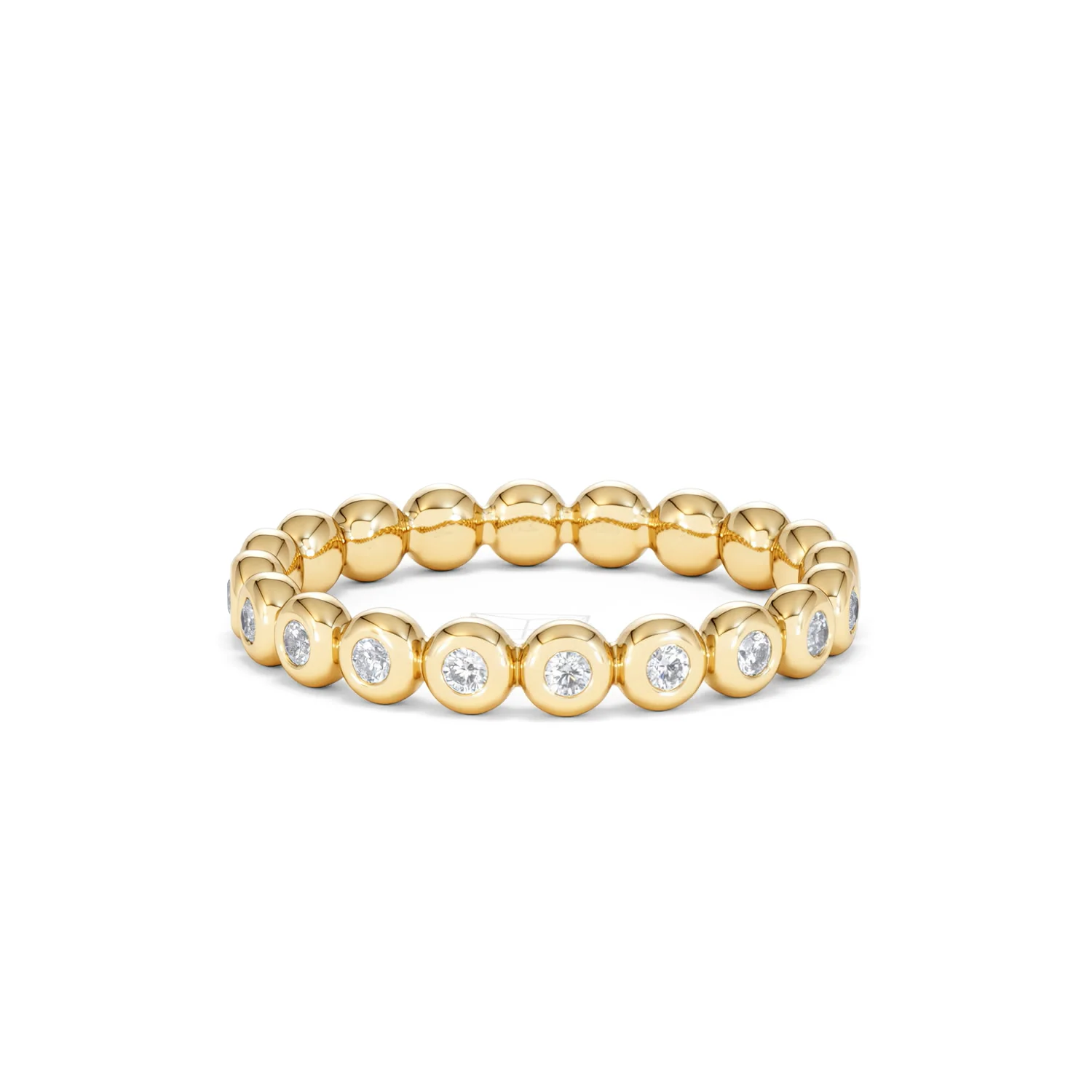Lab Diamond Rubover Eternity Ring 0.33ct in 18K Gold Vermeil - Image 19