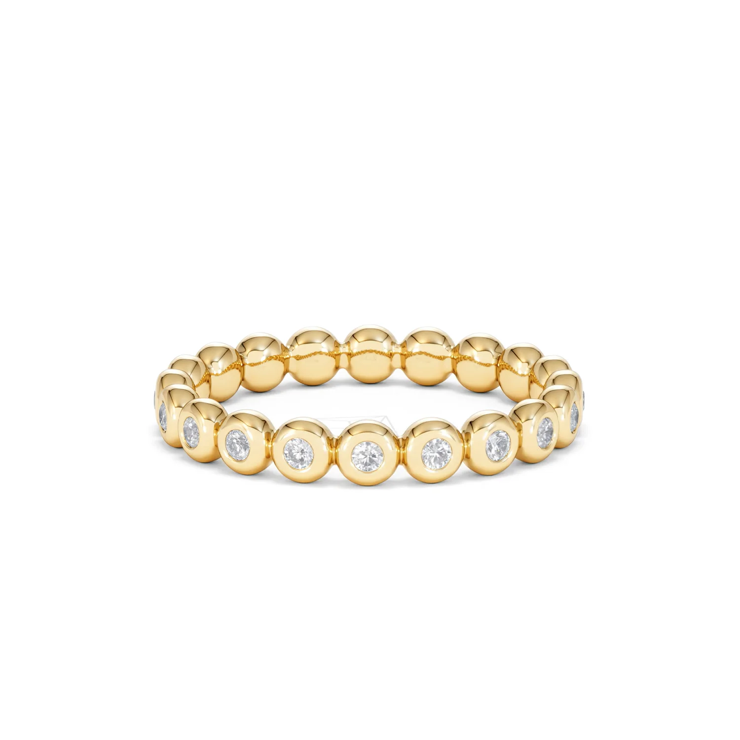 Lab Diamond Rubover Eternity Ring 0.33ct in 18K Gold Vermeil - Image 22