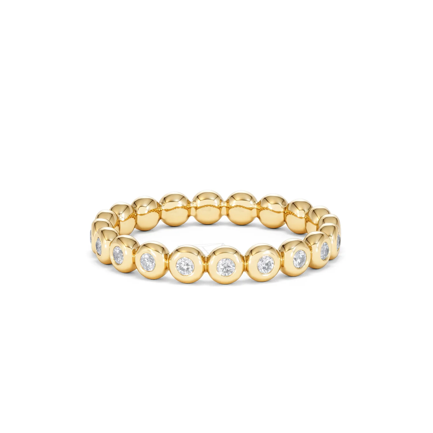 Lab Diamond Rubover Eternity Ring 0.33ct in 18K Gold Vermeil - Image 23