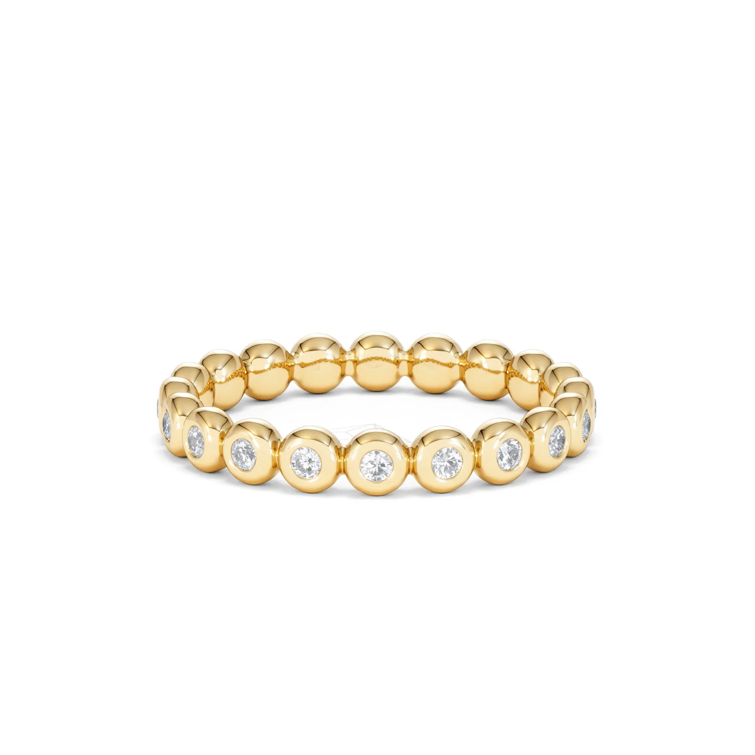 Lab Diamond Rubover Eternity Ring 0.33ct in 18K Gold Vermeil - Image 26