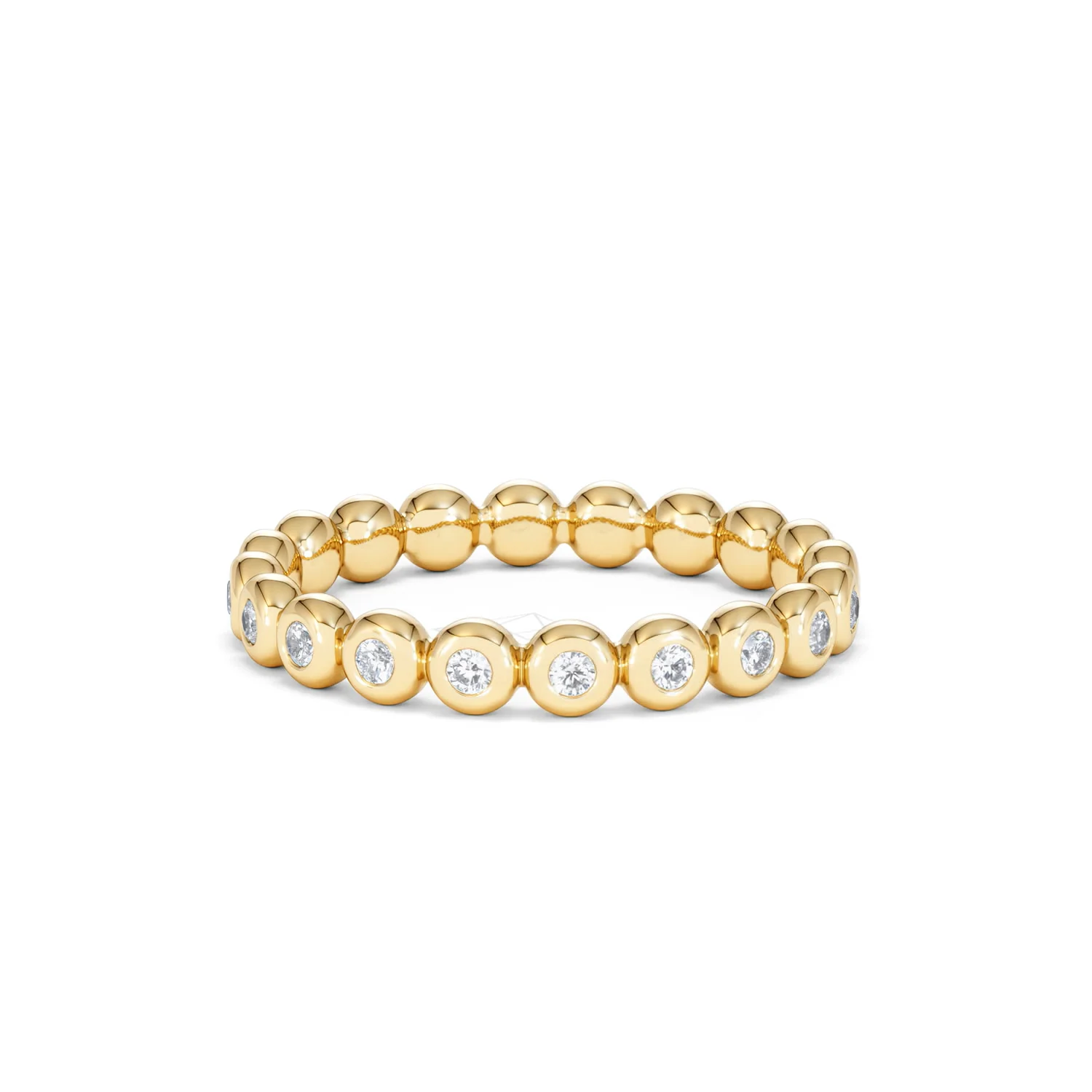 Lab Diamond Rubover Eternity Ring 0.33ct in 18K Gold Vermeil - Image 27