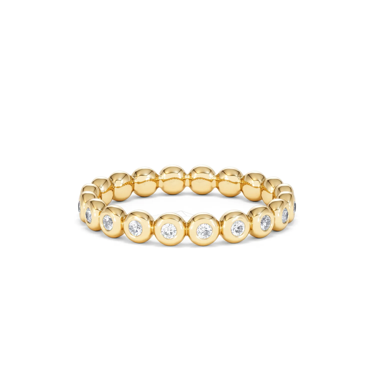 Lab Diamond Rubover Eternity Ring 0.33ct in 18K Gold Vermeil - Image 28