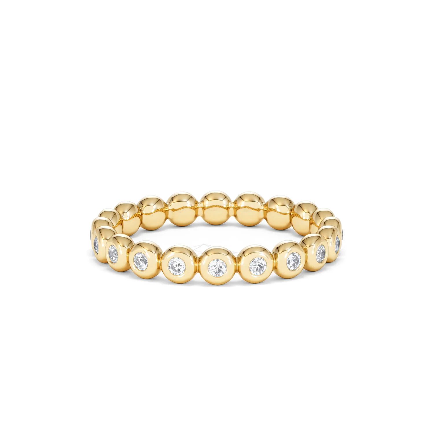Lab Diamond Rubover Eternity Ring 0.33ct in 18K Gold Vermeil - Image 30