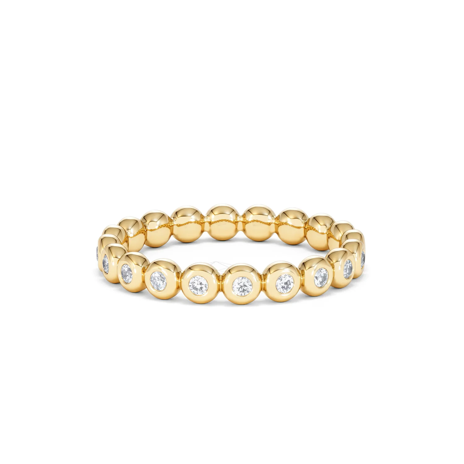 Lab Diamond Rubover Eternity Ring 0.33ct in 18K Gold Vermeil - Image 31