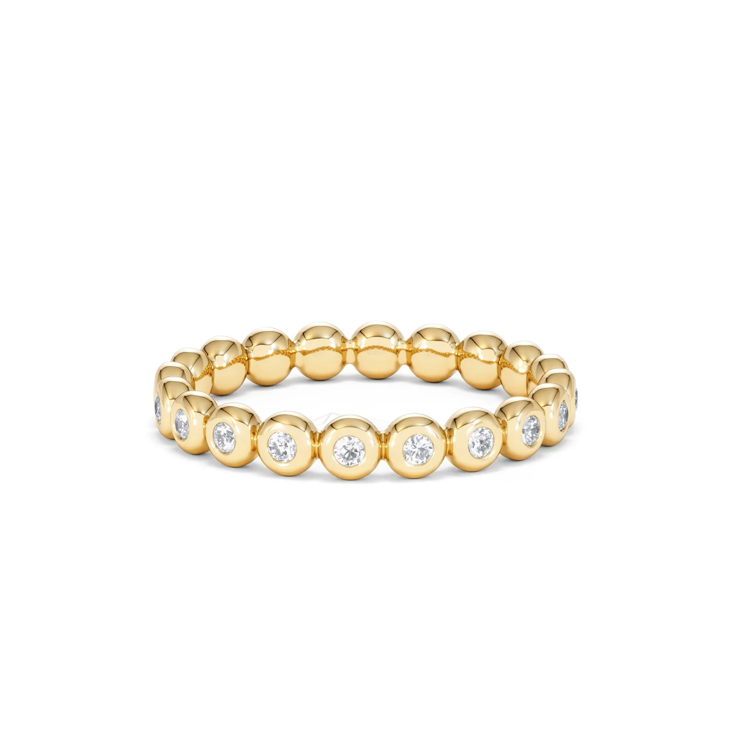 Lab Diamond Rubover Eternity Ring 0.33ct in 18K Gold Vermeil - Image 33