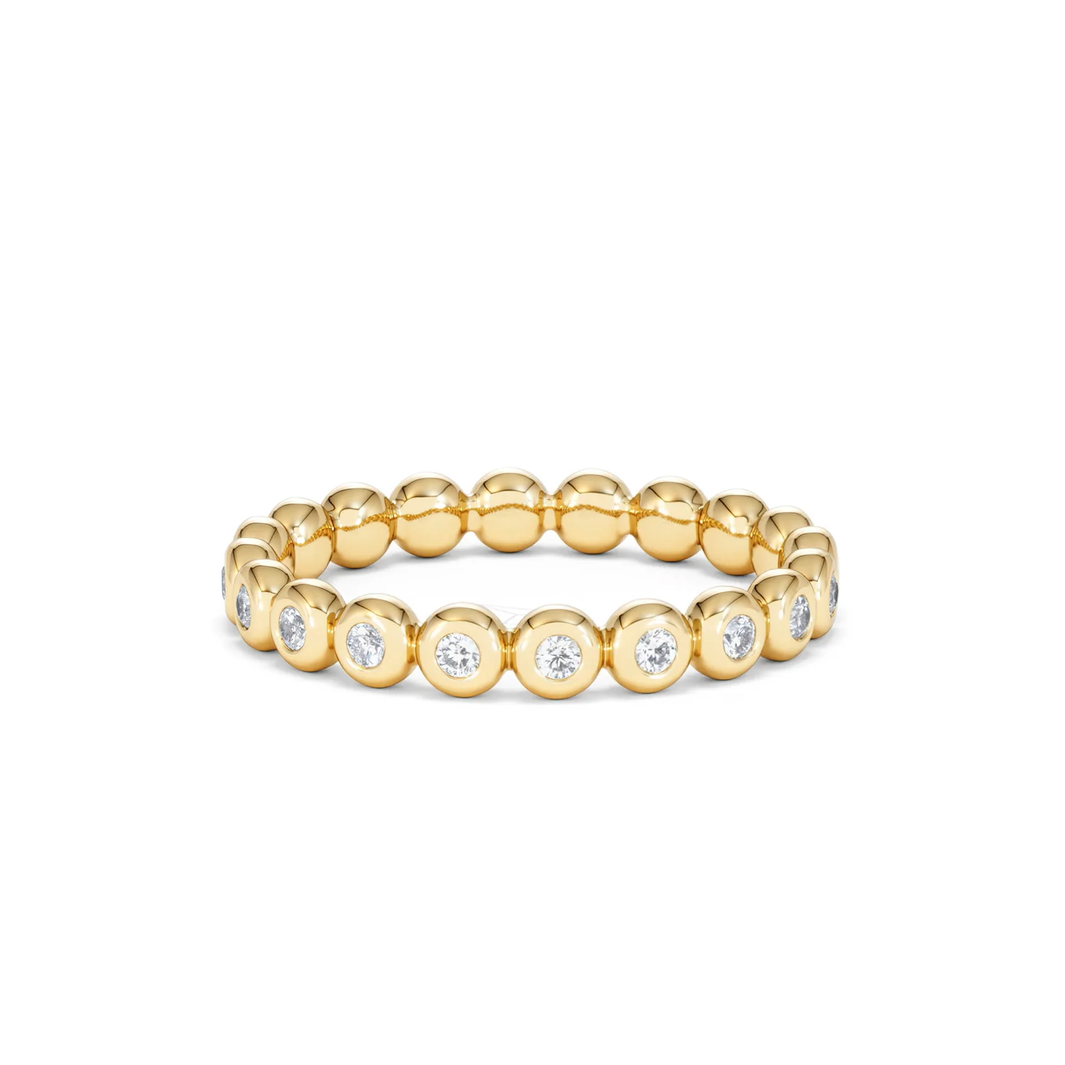 Lab Diamond Rubover Eternity Ring 0.33ct in 18K Gold Vermeil - Image 35