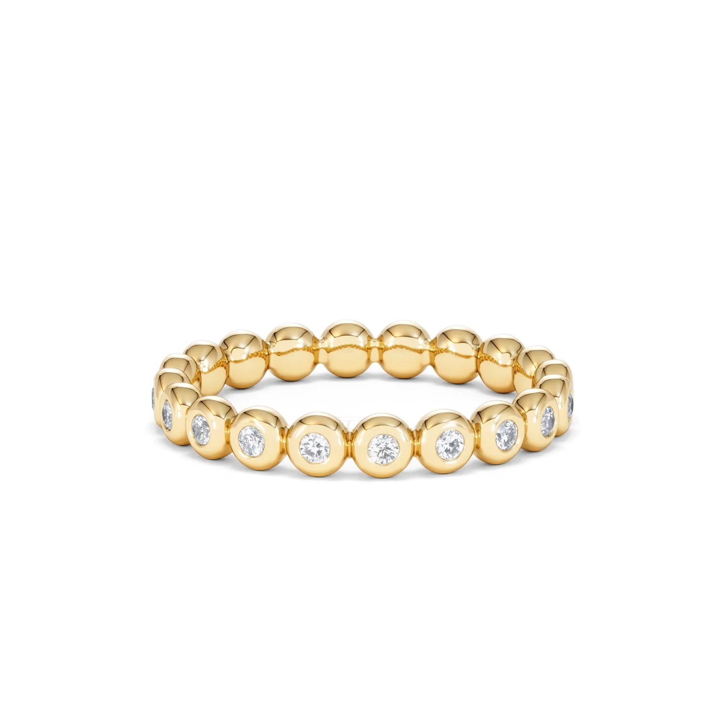 Lab Diamond Rubover Eternity Ring 0.33ct in 18K Gold Vermeil - Image 39