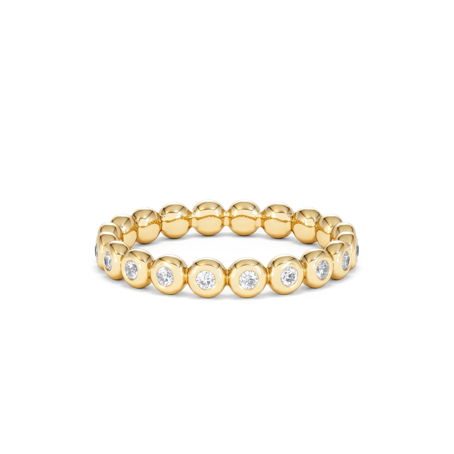 Lab Diamond Rubover Eternity Ring 0.33ct in 18K Gold Vermeil - Image 40