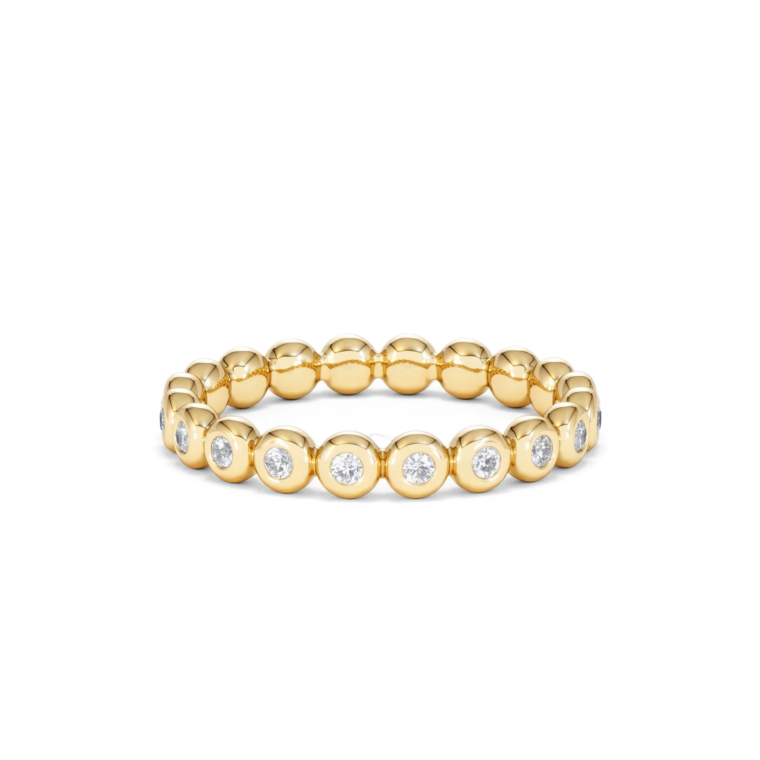 Lab Diamond Rubover Eternity Ring 0.33ct in 18K Gold Vermeil - Image 52