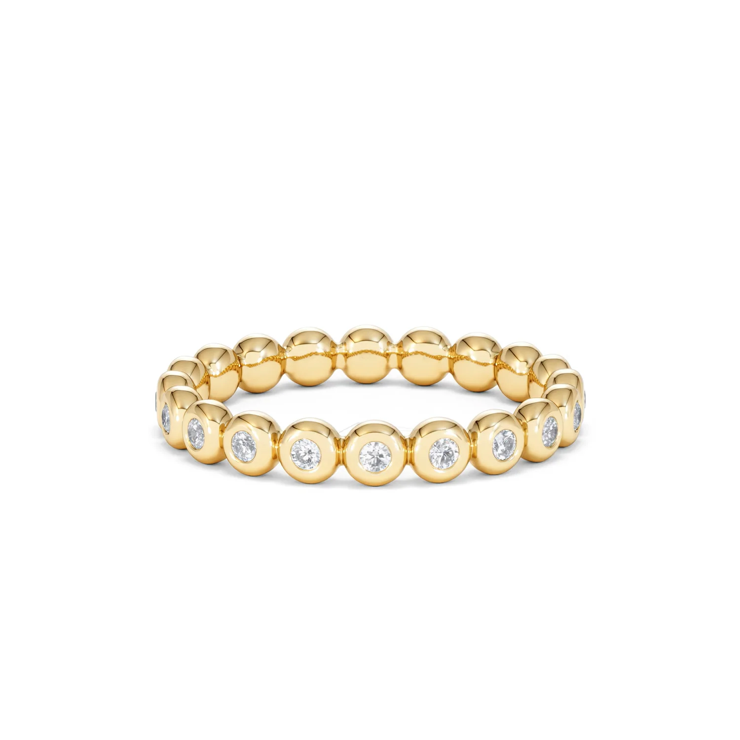 Lab Diamond Rubover Eternity Ring 0.33ct in 18K Gold Vermeil - Image 54