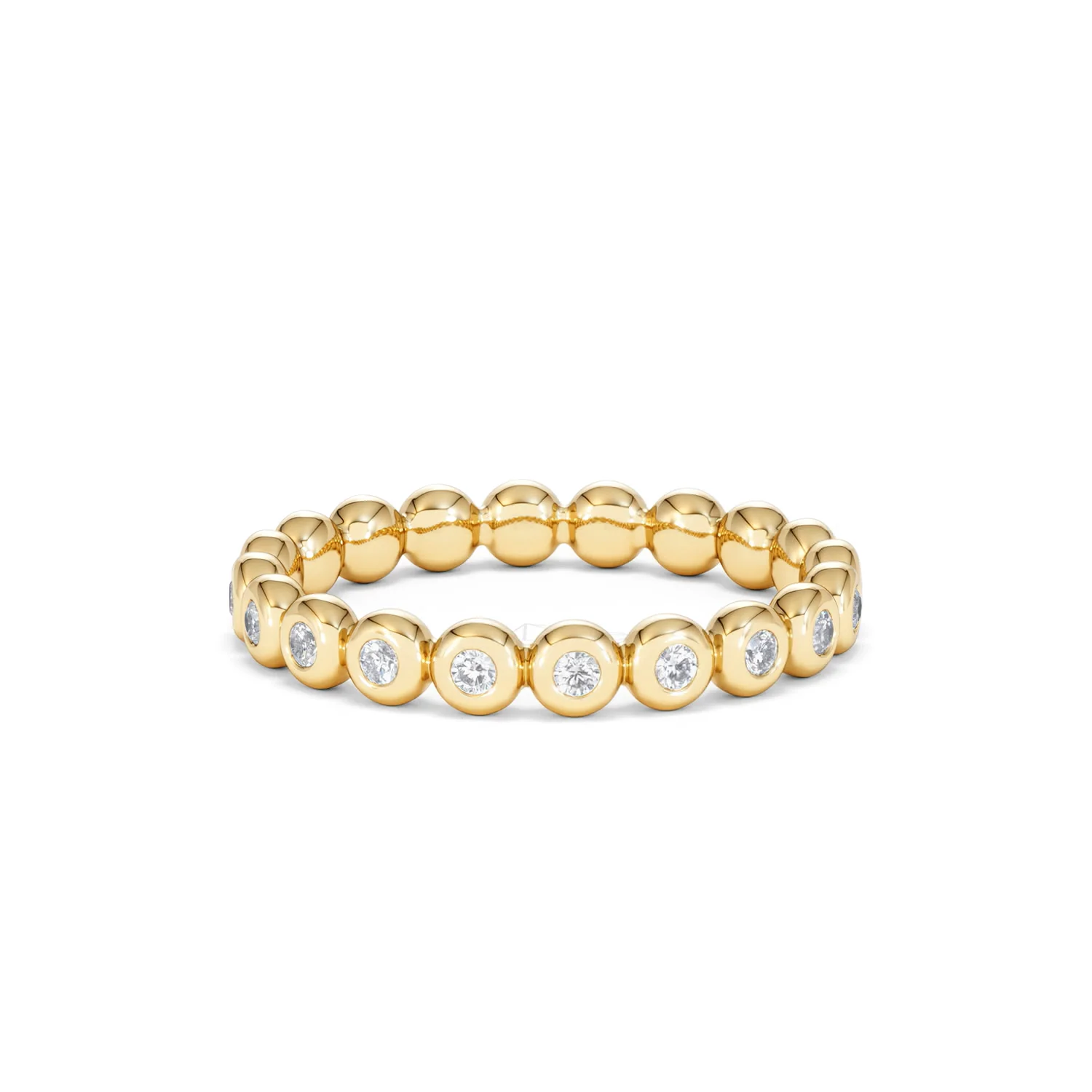 Lab Diamond Rubover Eternity Ring 0.33ct in 18K Gold Vermeil - Image 55