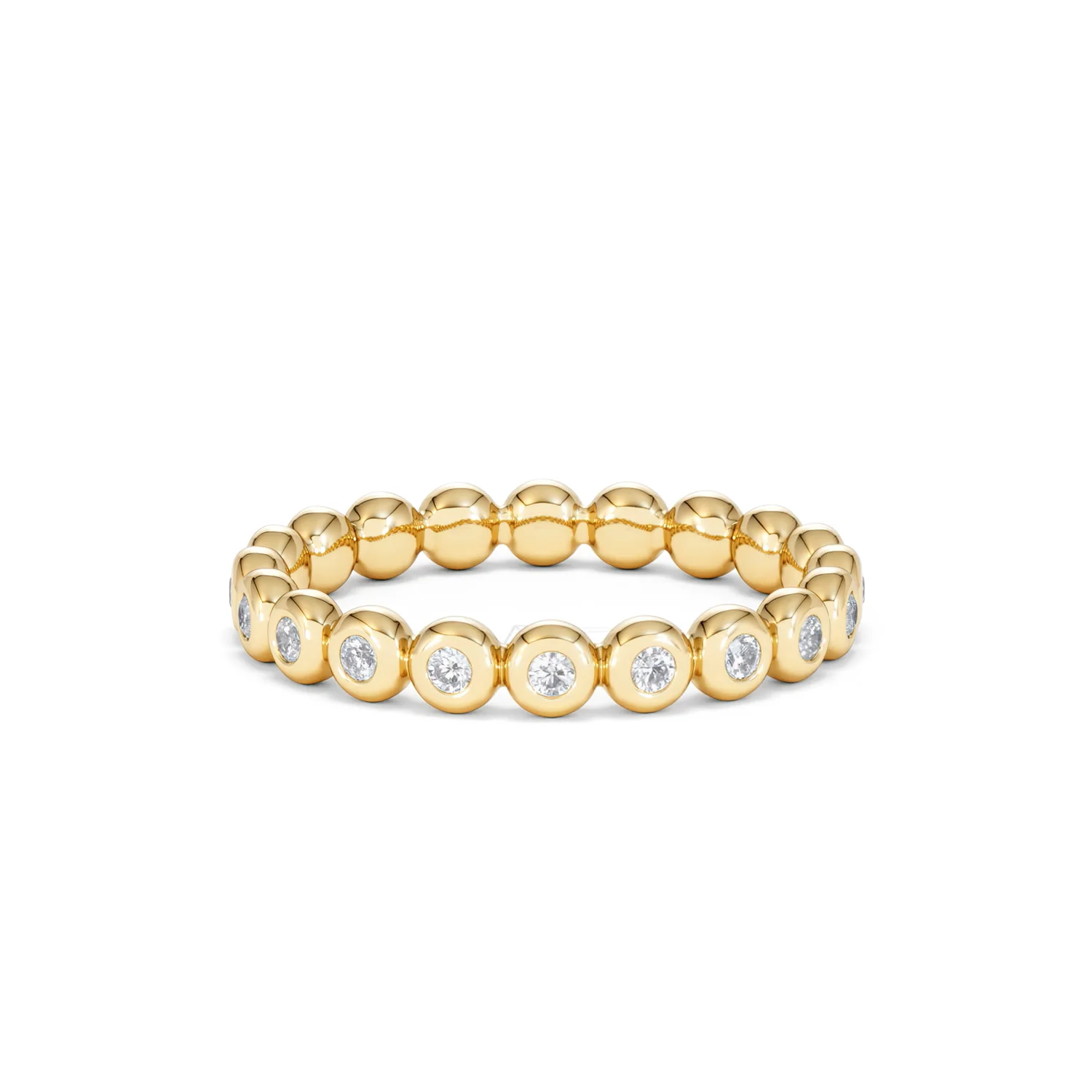 Lab Diamond Rubover Eternity Ring 0.33ct in 18K Gold Vermeil - Image 58
