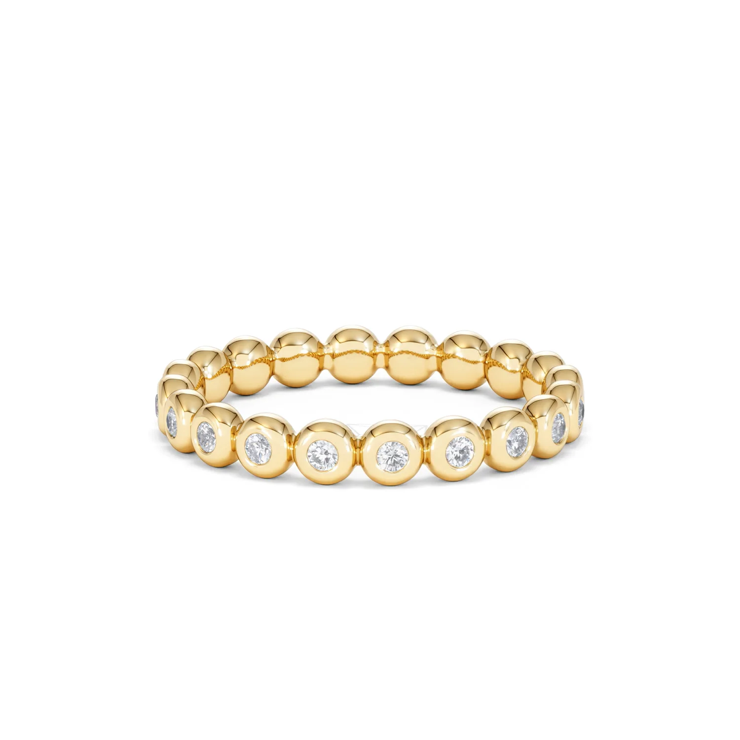 Lab Diamond Rubover Eternity Ring 0.33ct in 18K Gold Vermeil - Image 59