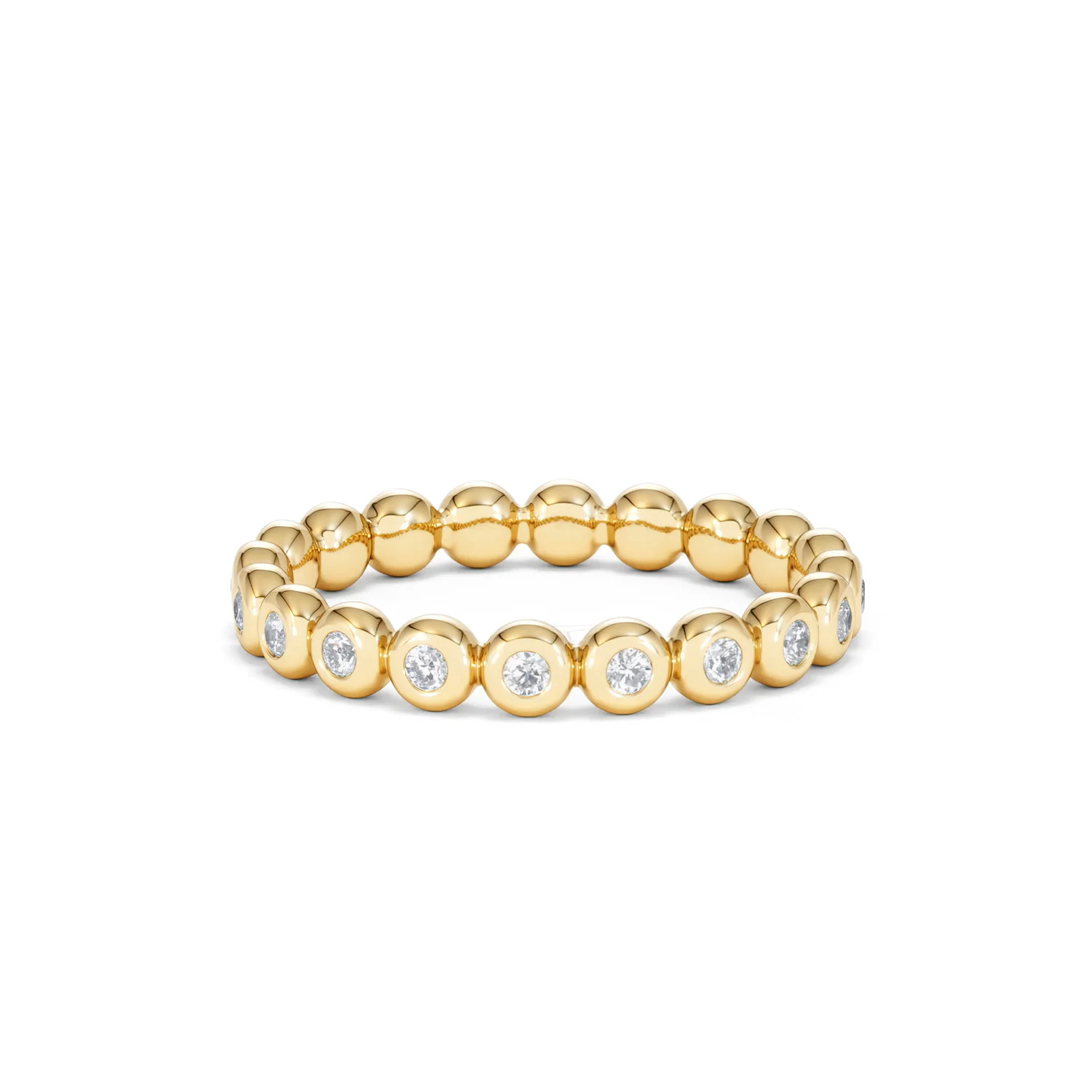 Lab Diamond Rubover Eternity Ring 0.33ct in 18K Gold Vermeil - Image 61