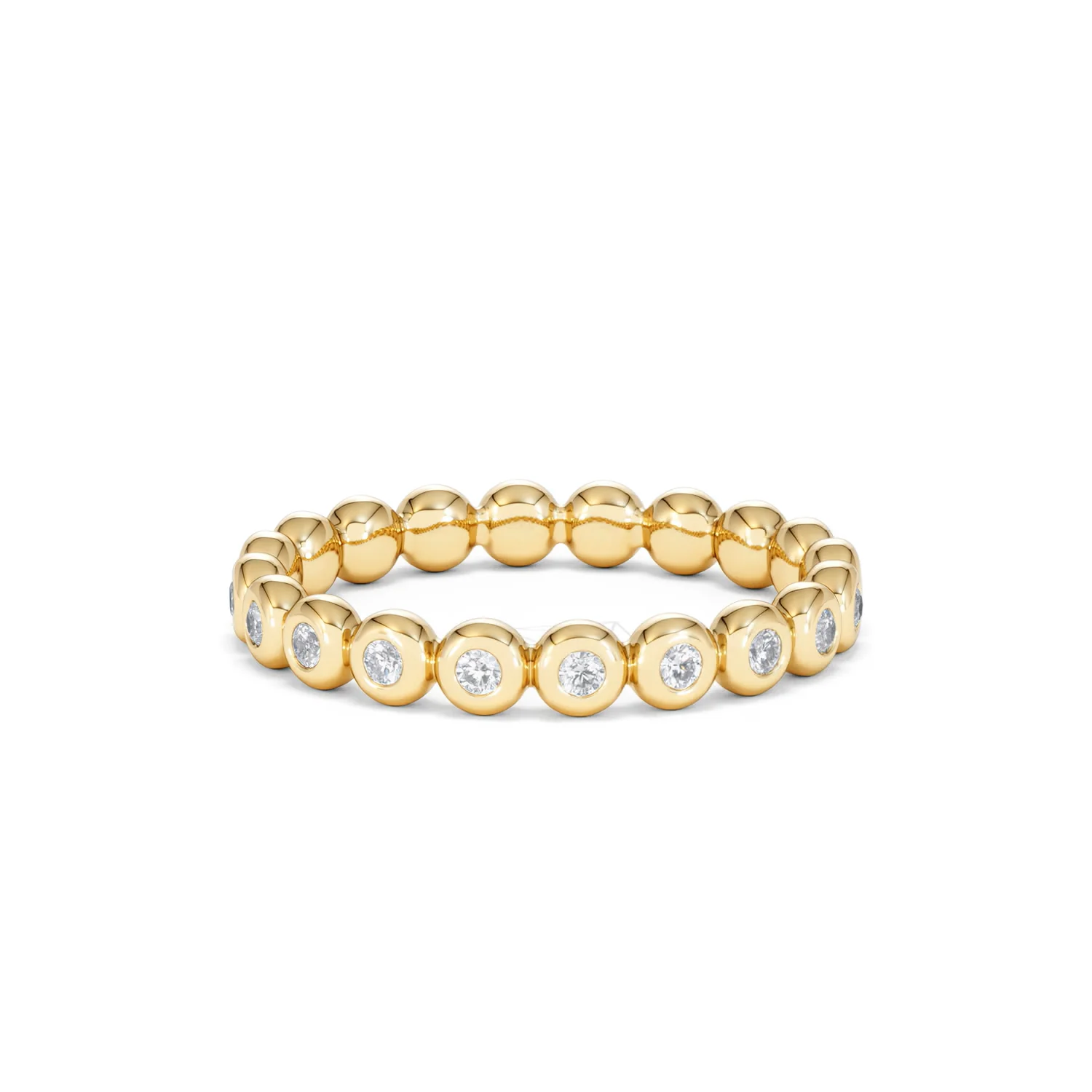 Lab Diamond Rubover Eternity Ring 0.33ct in 18K Gold Vermeil - Image 63