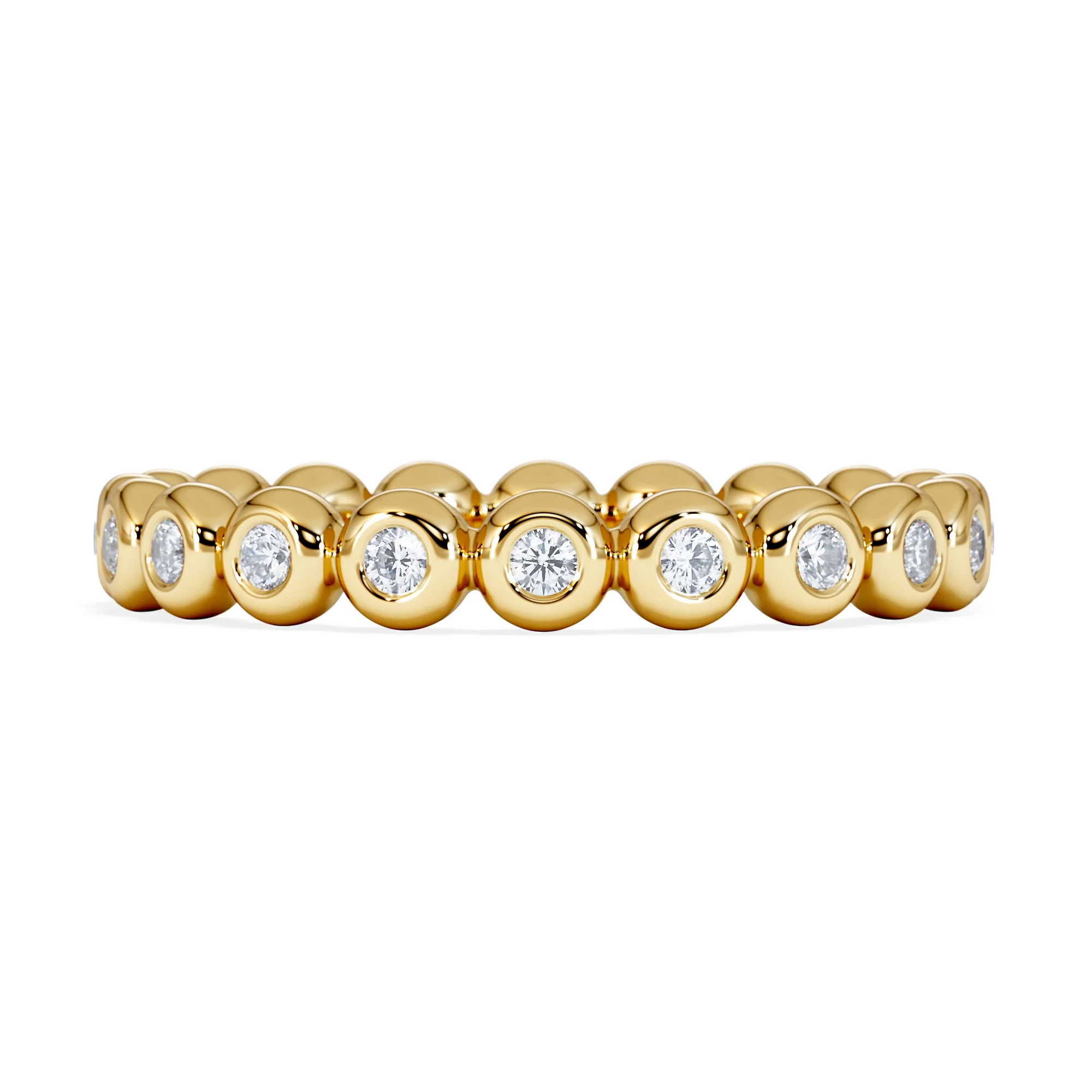 Lab Diamond Rubover Eternity Ring 0.33ct in 18K Gold Vermeil - Image 7