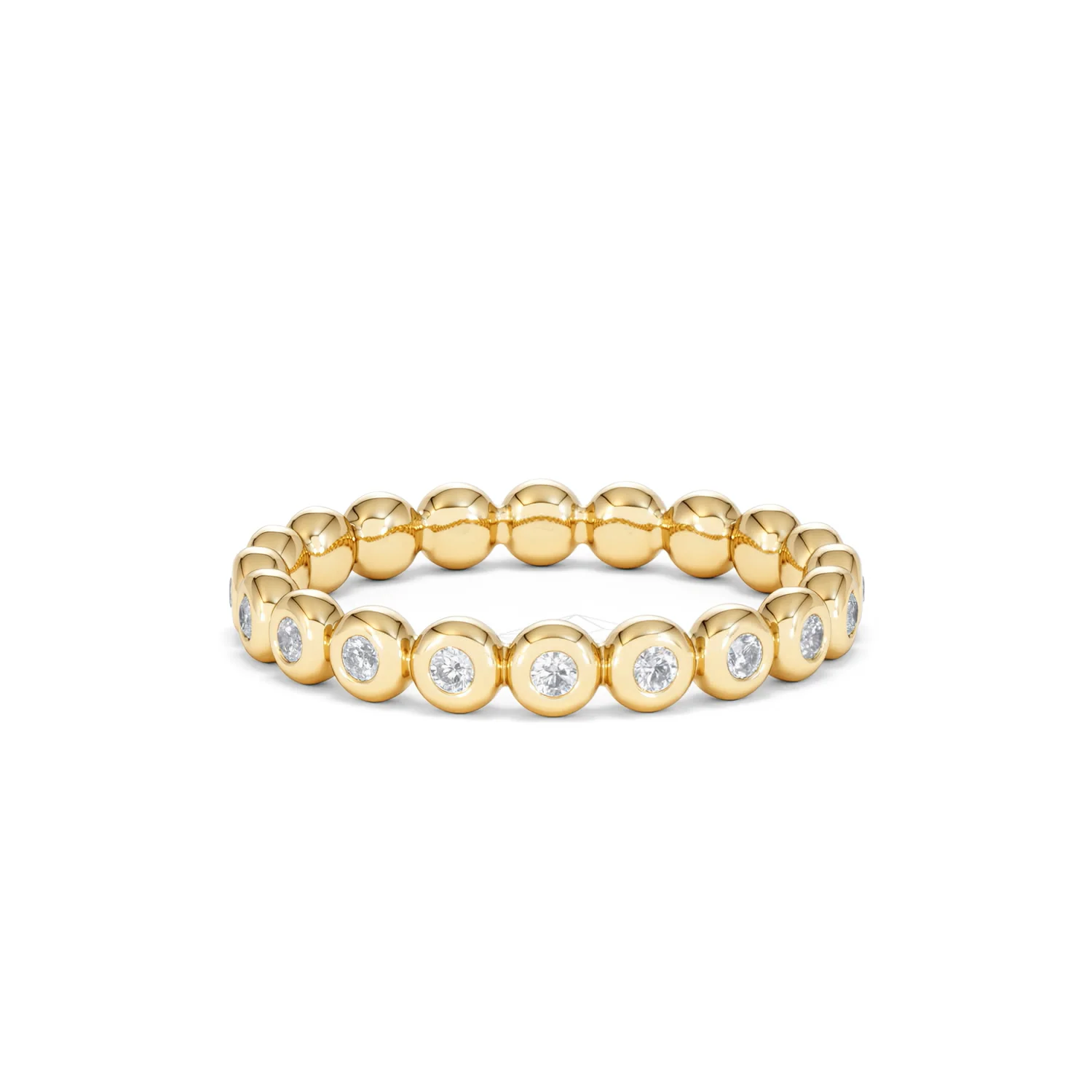 Lab Diamond Rubover Eternity Ring 0.33ct in 18K Gold Vermeil - Image 70