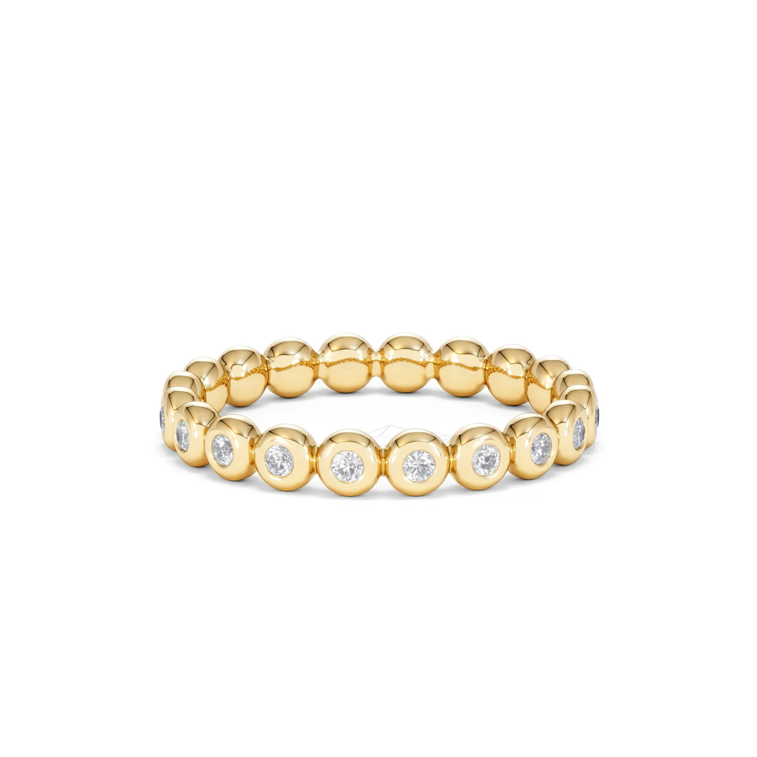 Lab Diamond Rubover Eternity Ring 0.33ct in 18K Gold Vermeil - Image 72