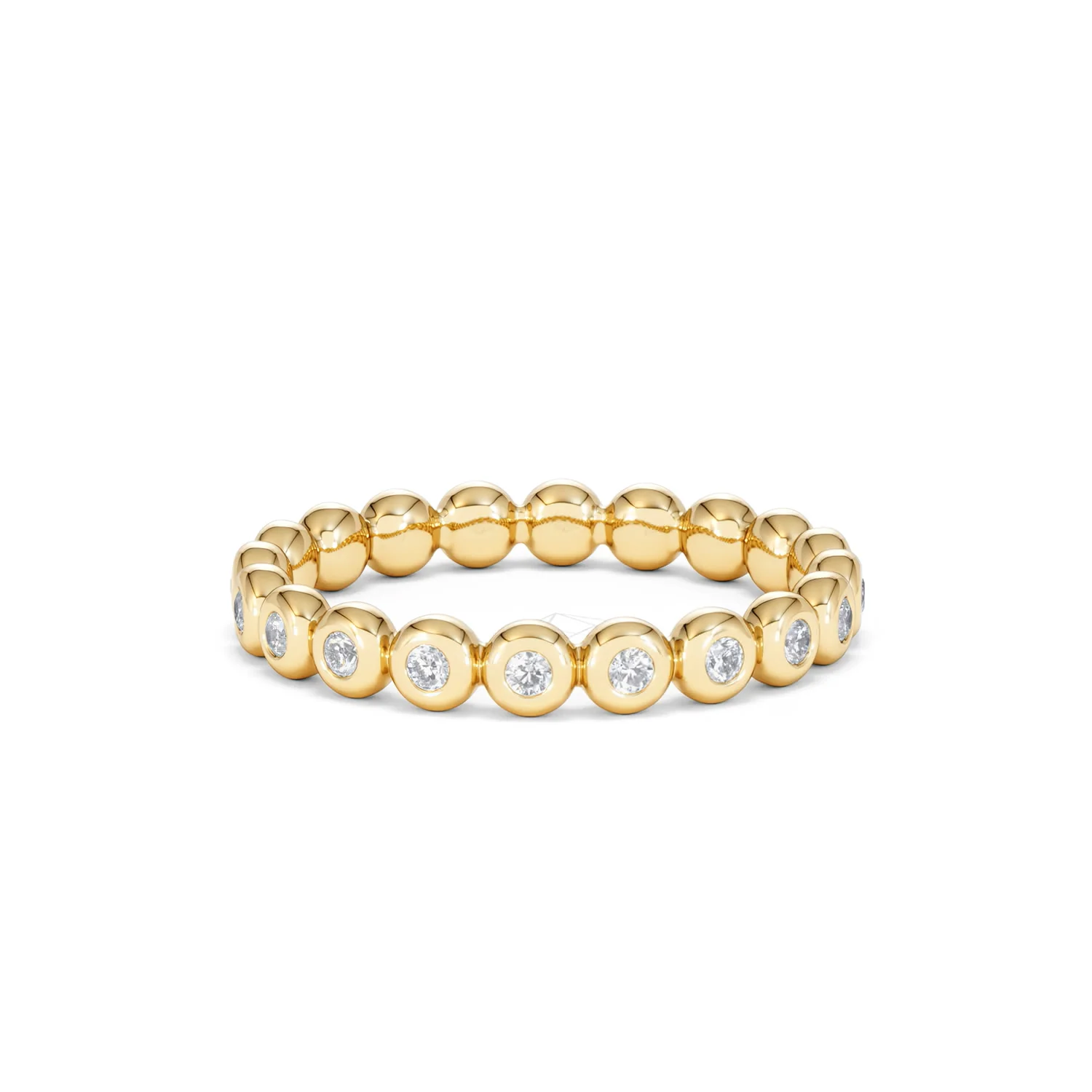 Lab Diamond Rubover Eternity Ring 0.33ct in 18K Gold Vermeil - Image 73