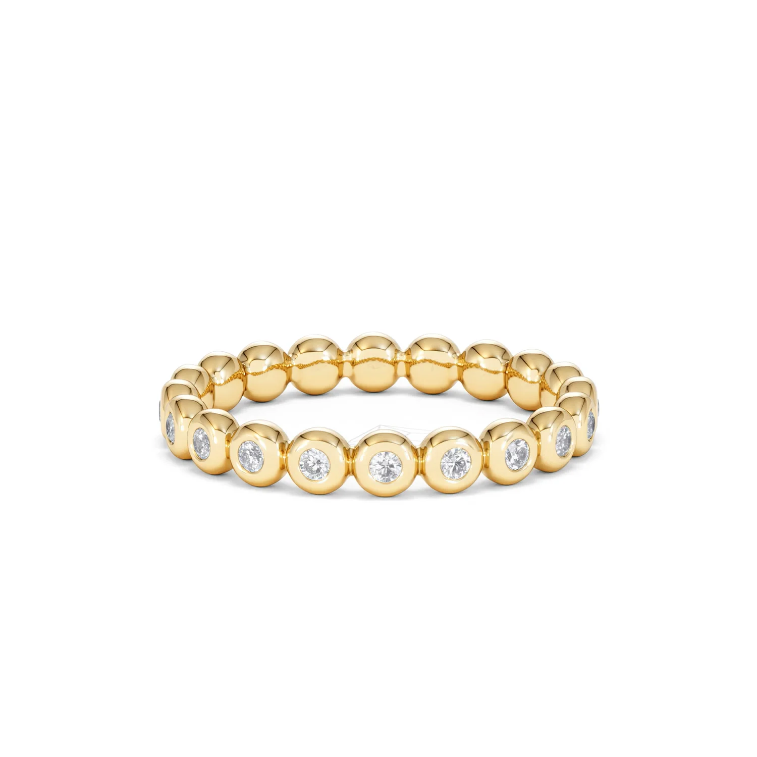 Lab Diamond Rubover Eternity Ring 0.33ct in 18K Gold Vermeil - Image 74