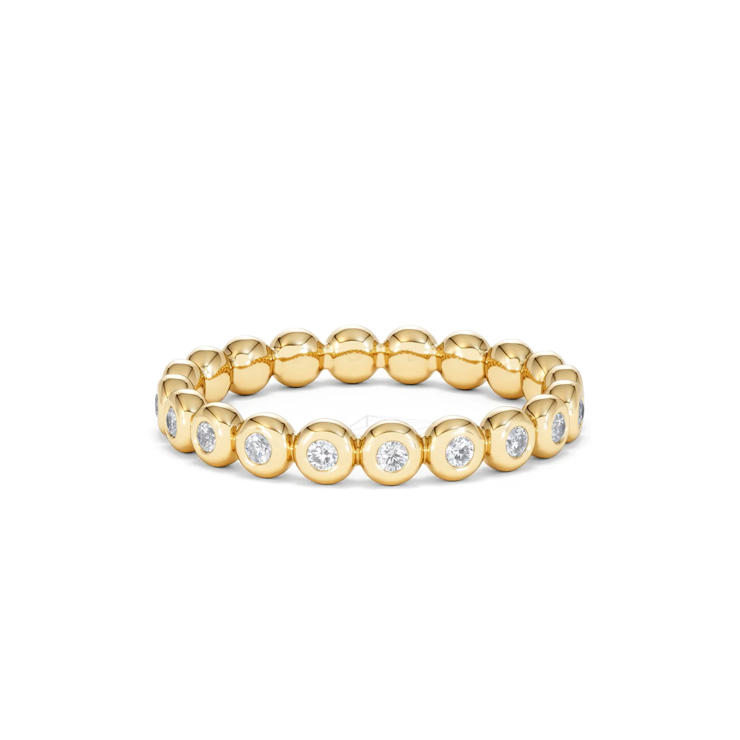 Lab Diamond Rubover Eternity Ring 0.33ct in 18K Gold Vermeil - Image 75