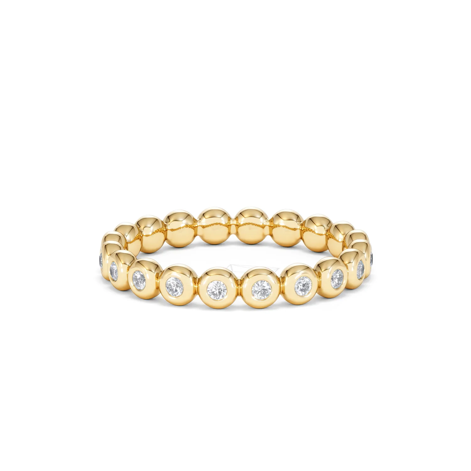 Lab Diamond Rubover Eternity Ring 0.33ct in 18K Gold Vermeil - Image 76