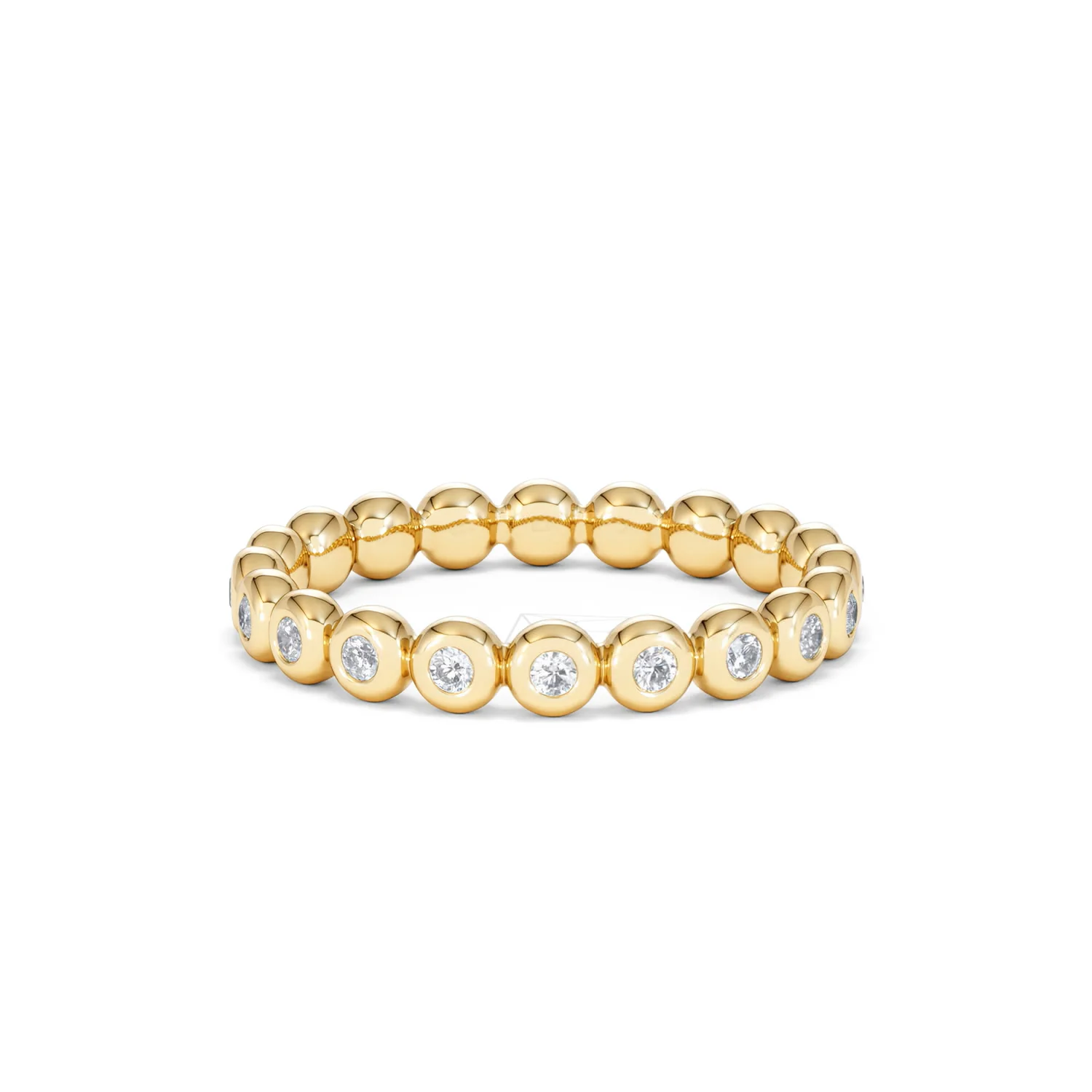 Lab Diamond Rubover Eternity Ring 0.33ct in 18K Gold Vermeil - Image 78
