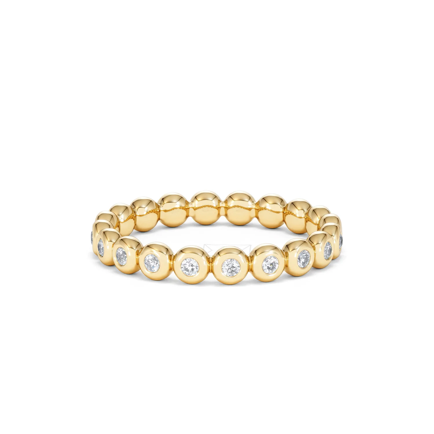 Lab Diamond Rubover Eternity Ring 0.33ct in 18K Gold Vermeil - Image 79
