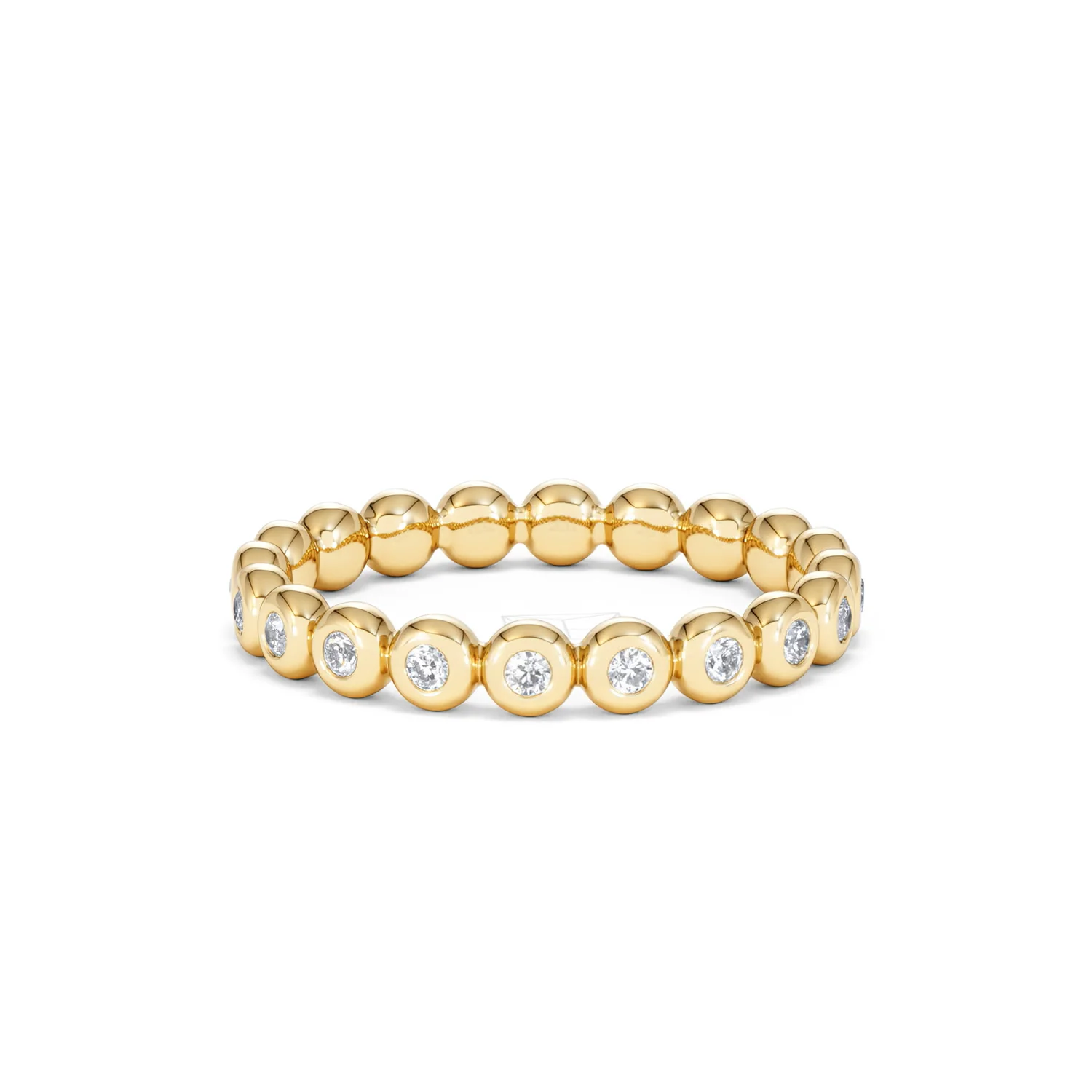 Lab Diamond Rubover Eternity Ring 0.33ct in 18K Gold Vermeil - Image 81