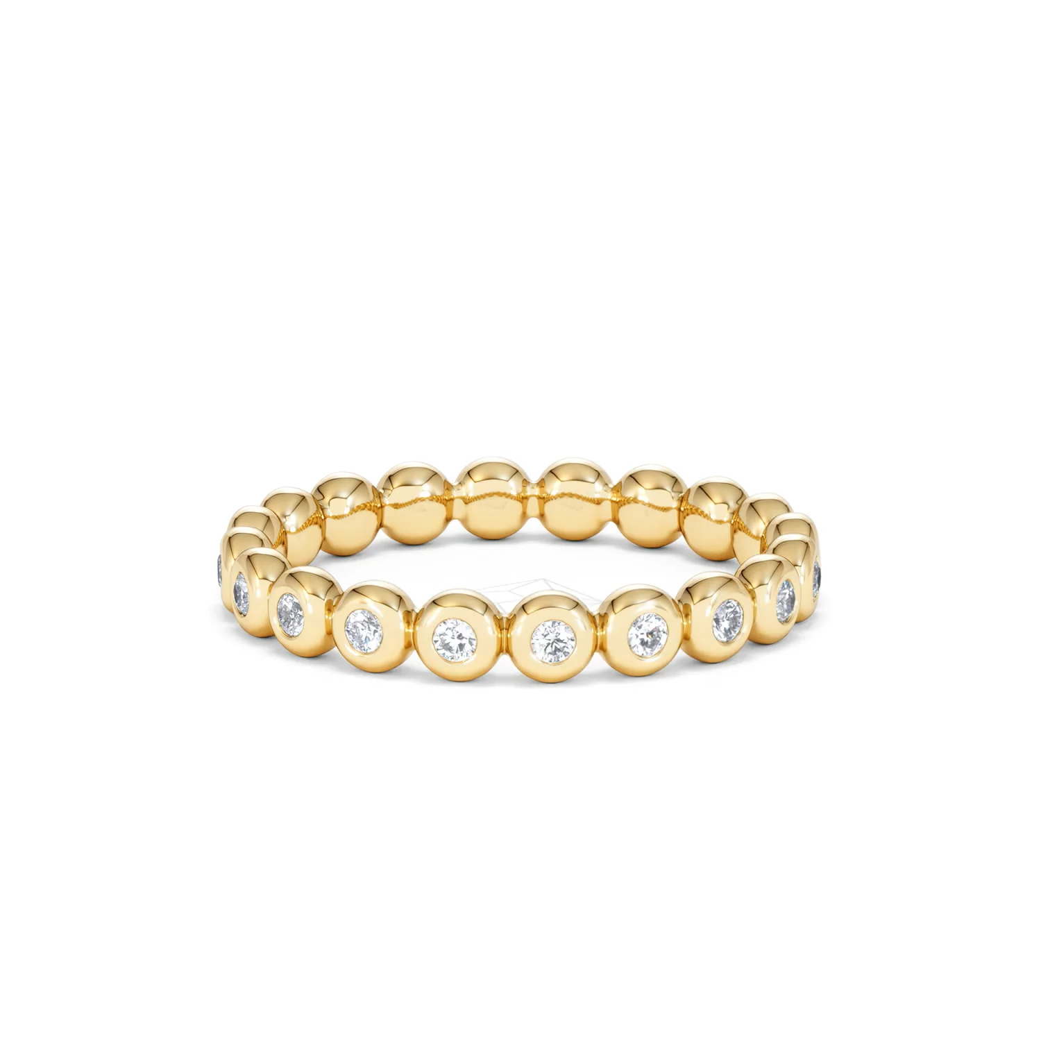 Lab Diamond Rubover Eternity Ring 0.33ct in 18K Gold Vermeil - Image 87