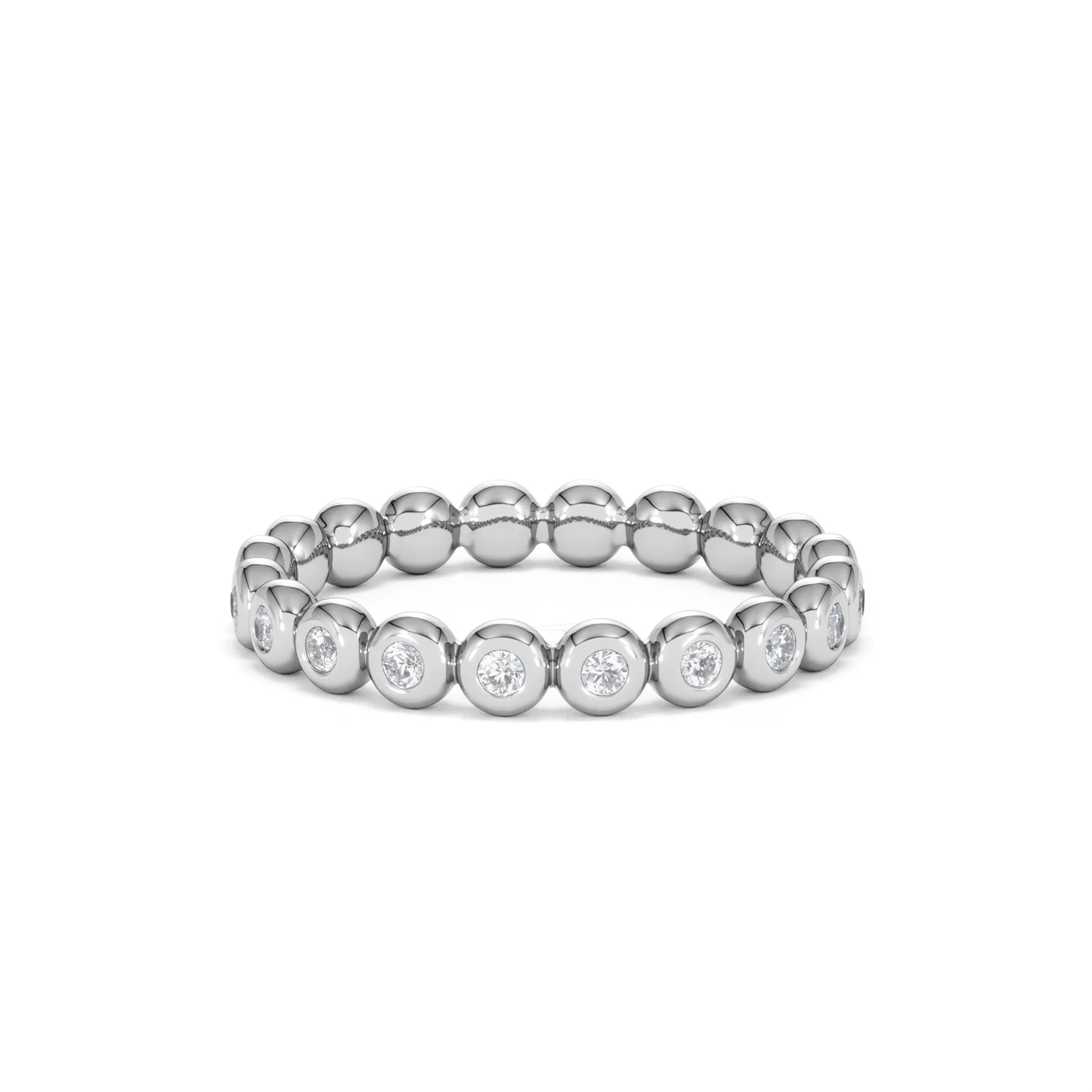Lab Diamond Rubover Eternity Ring 0.33ct in 925 Silver - Image 64