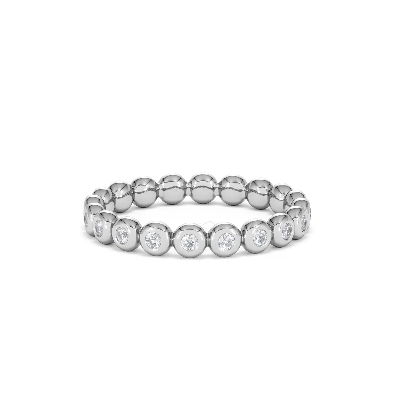 Lab Diamond Rubover Eternity Ring 0.33ct in 925 Silver - Image 69