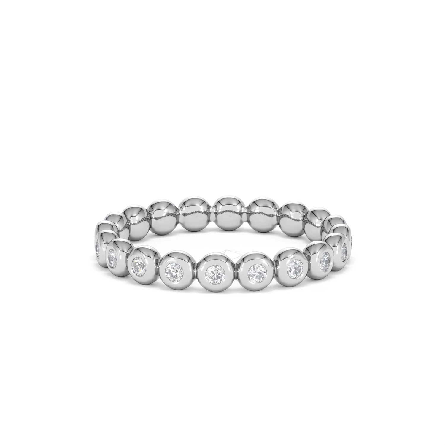 Lab Diamond Rubover Eternity Ring 0.33ct in 925 Silver - Image 73