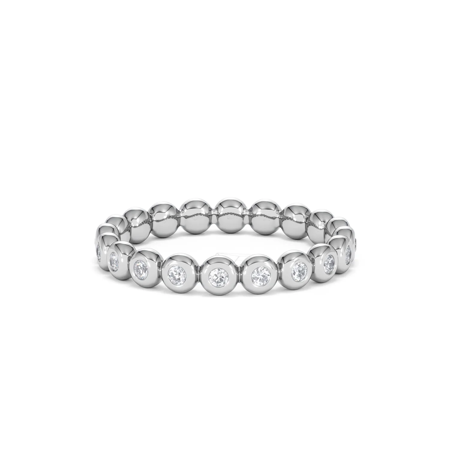 Lab Diamond Rubover Eternity Ring 0.33ct in 925 Silver - Image 77
