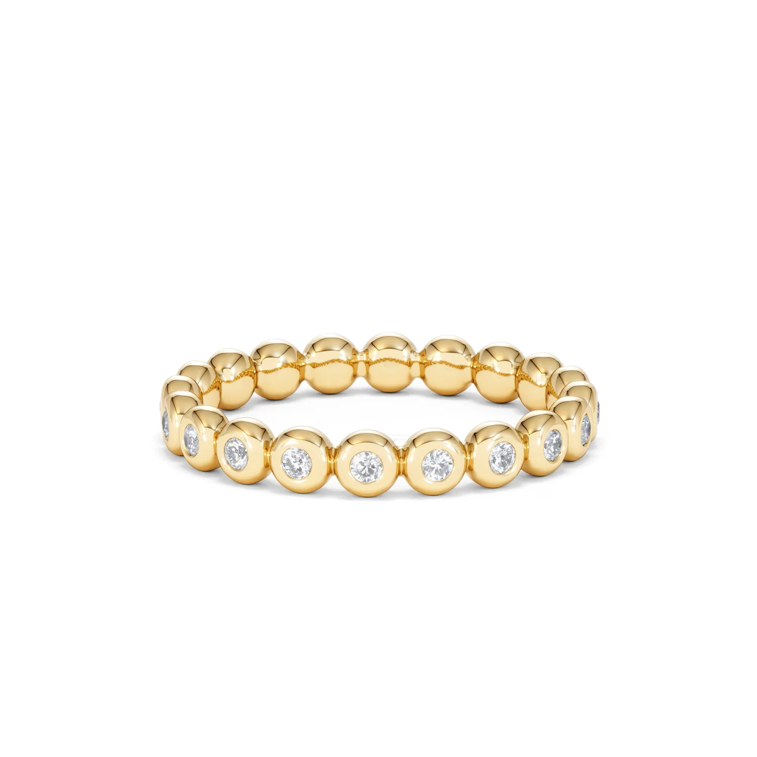 Lab Diamond Rubover Eternity Ring 0.33ct in 9K Gold - Image 58