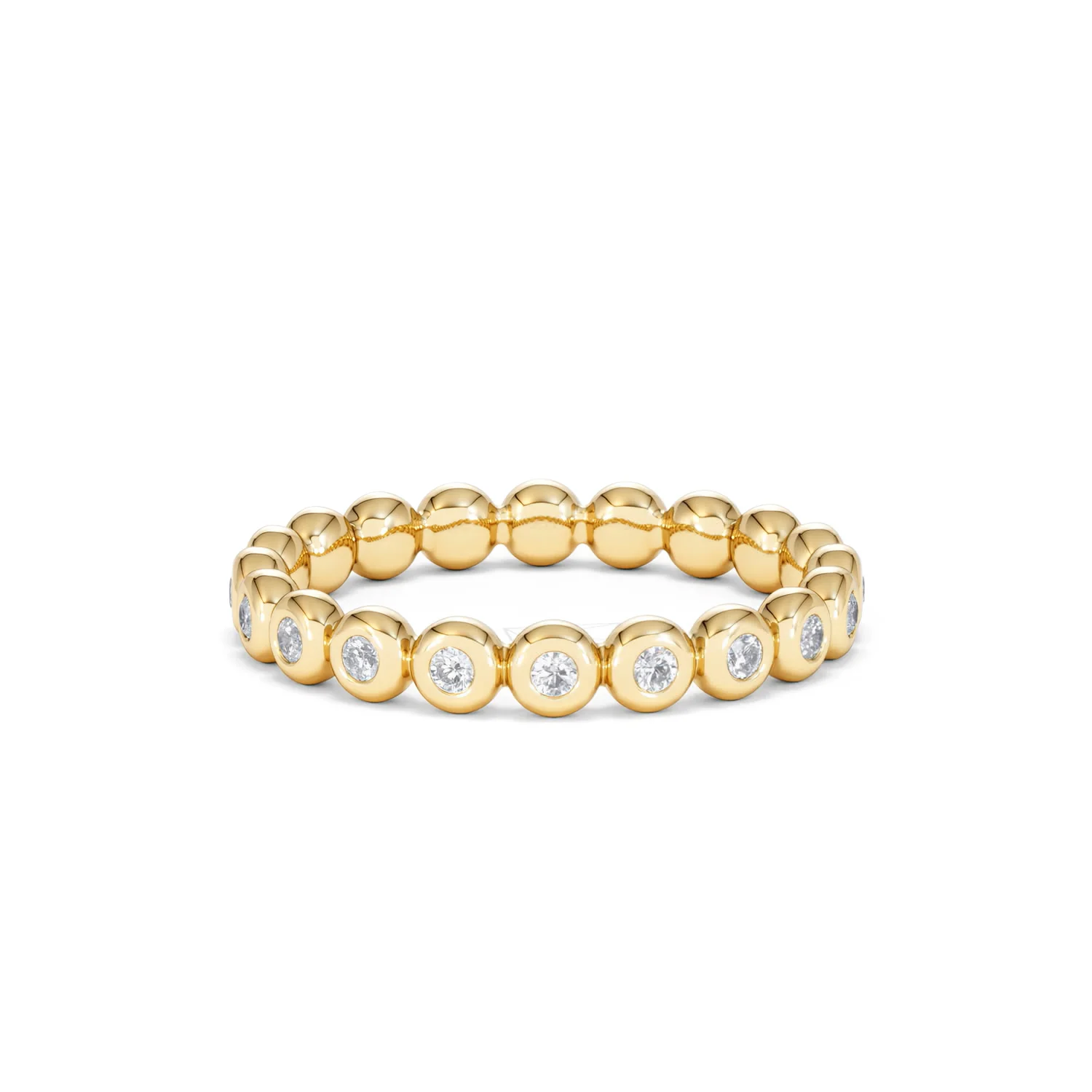 Lab Diamond Rubover Eternity Ring 0.33ct in 9K Gold - Image 63