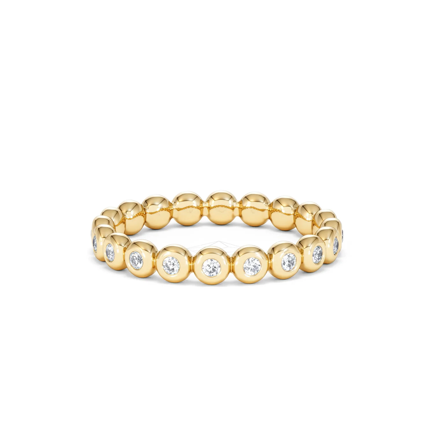 Lab Diamond Rubover Eternity Ring 0.33ct in 9K Gold - Image 90