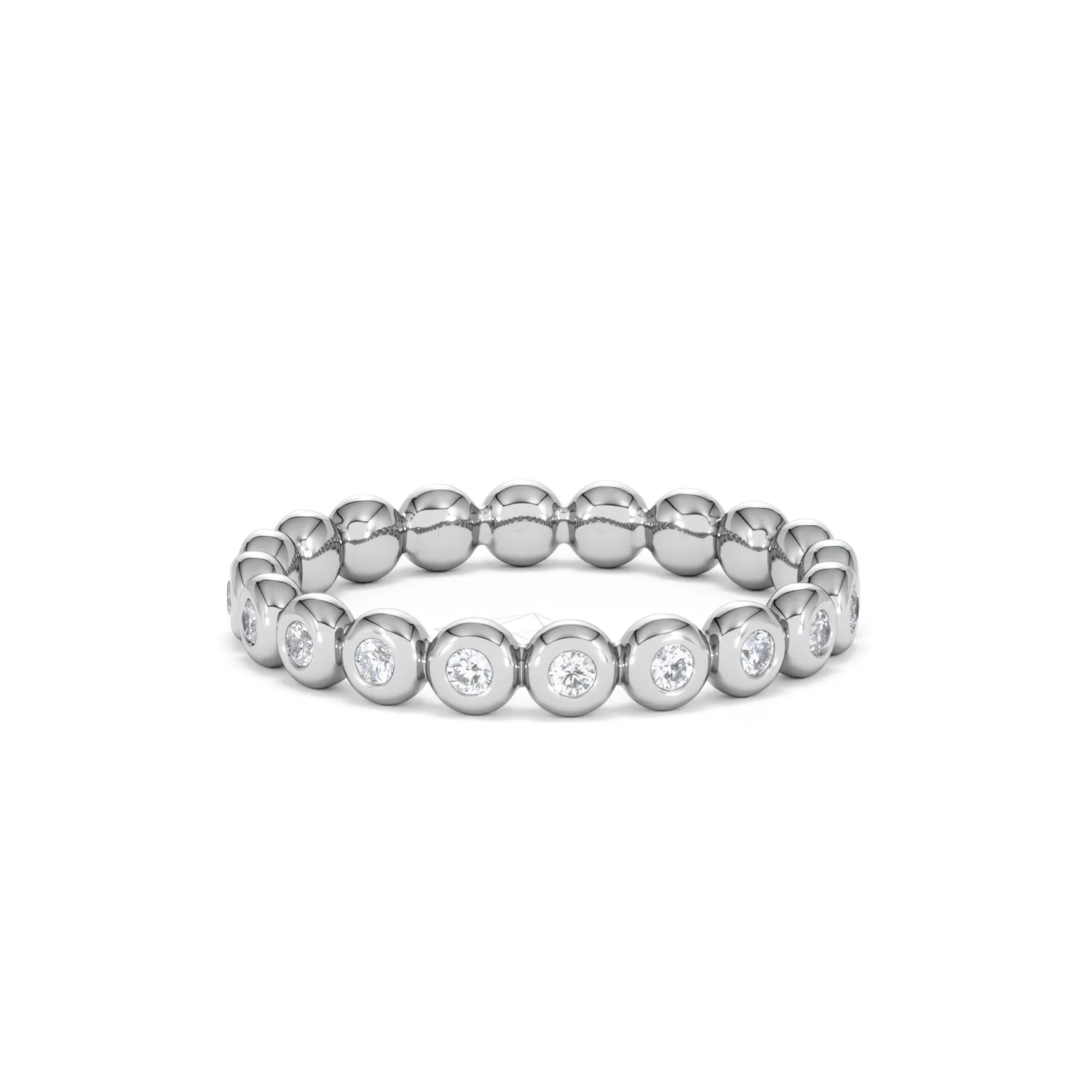 Lab Diamond Rubover Eternity Ring 0.33ct in 9K White Gold - Image 28