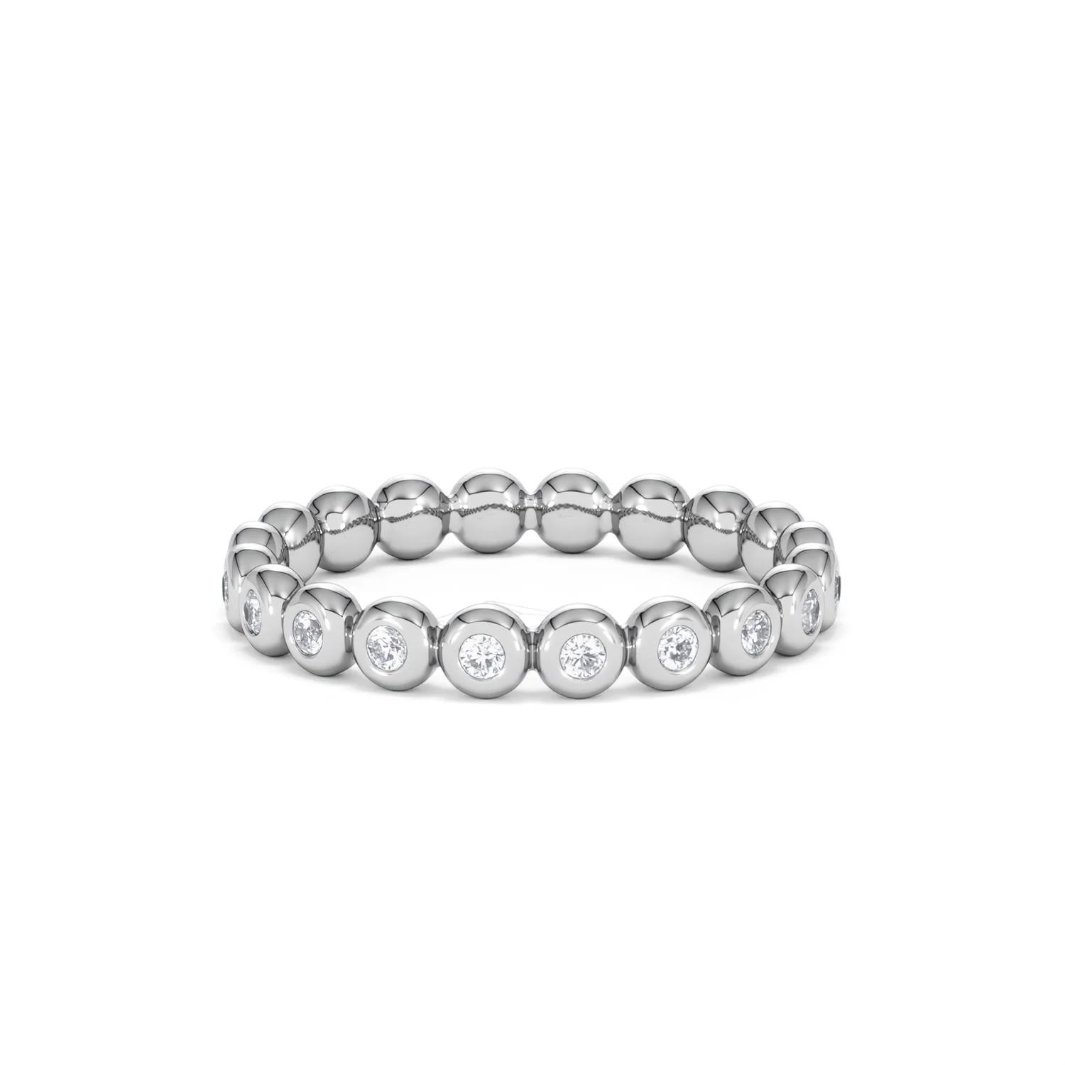 Lab Diamond Rubover Eternity Ring 0.33ct in 9K White Gold - Image 33
