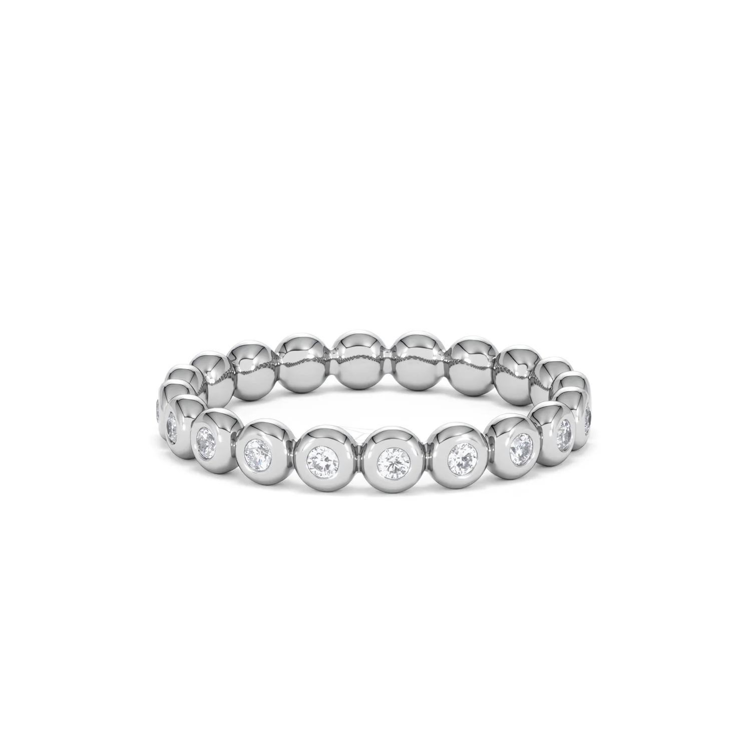 Lab Diamond Rubover Eternity Ring 0.33ct in 9K White Gold - Image 36