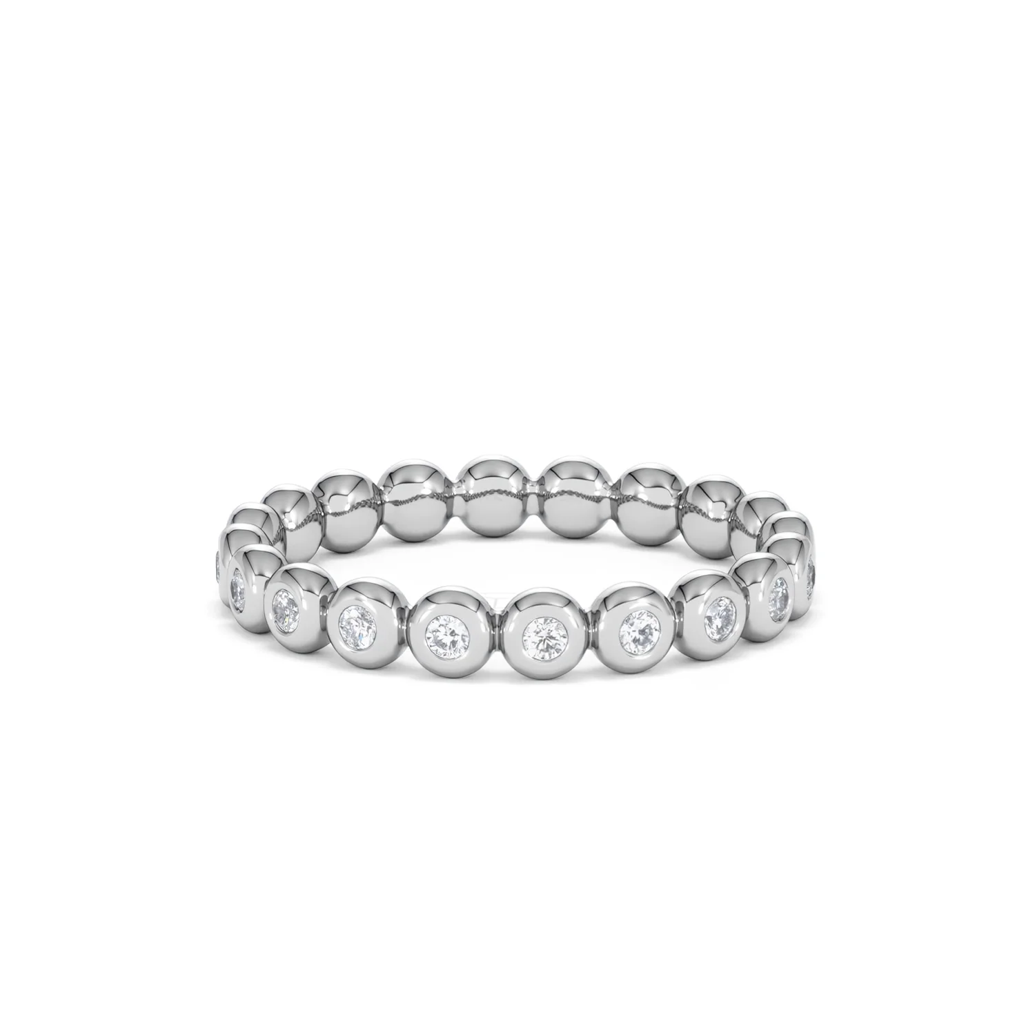 Lab Diamond Rubover Eternity Ring 0.33ct in 9K White Gold - Image 40