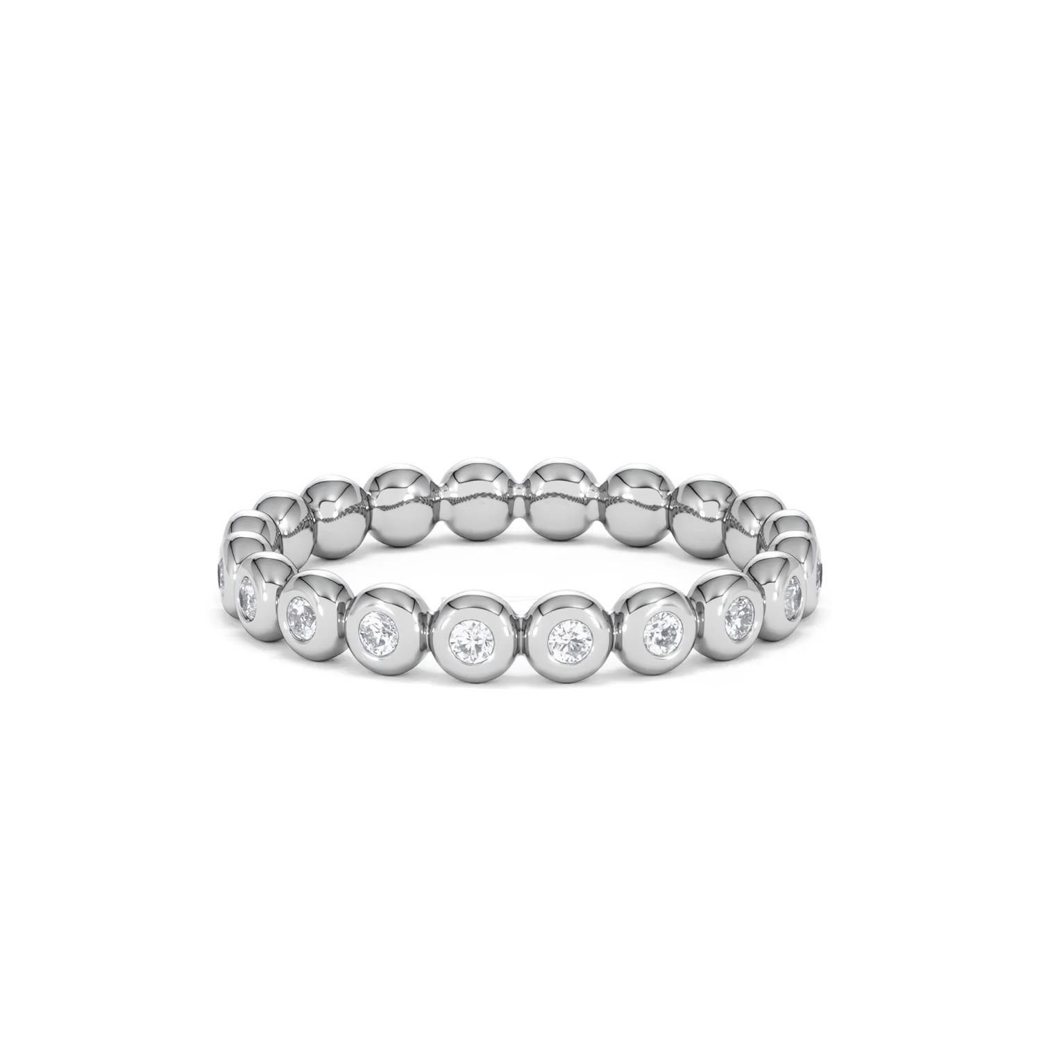 Lab Diamond Rubover Eternity Ring 0.33ct in 9K White Gold - Image 41