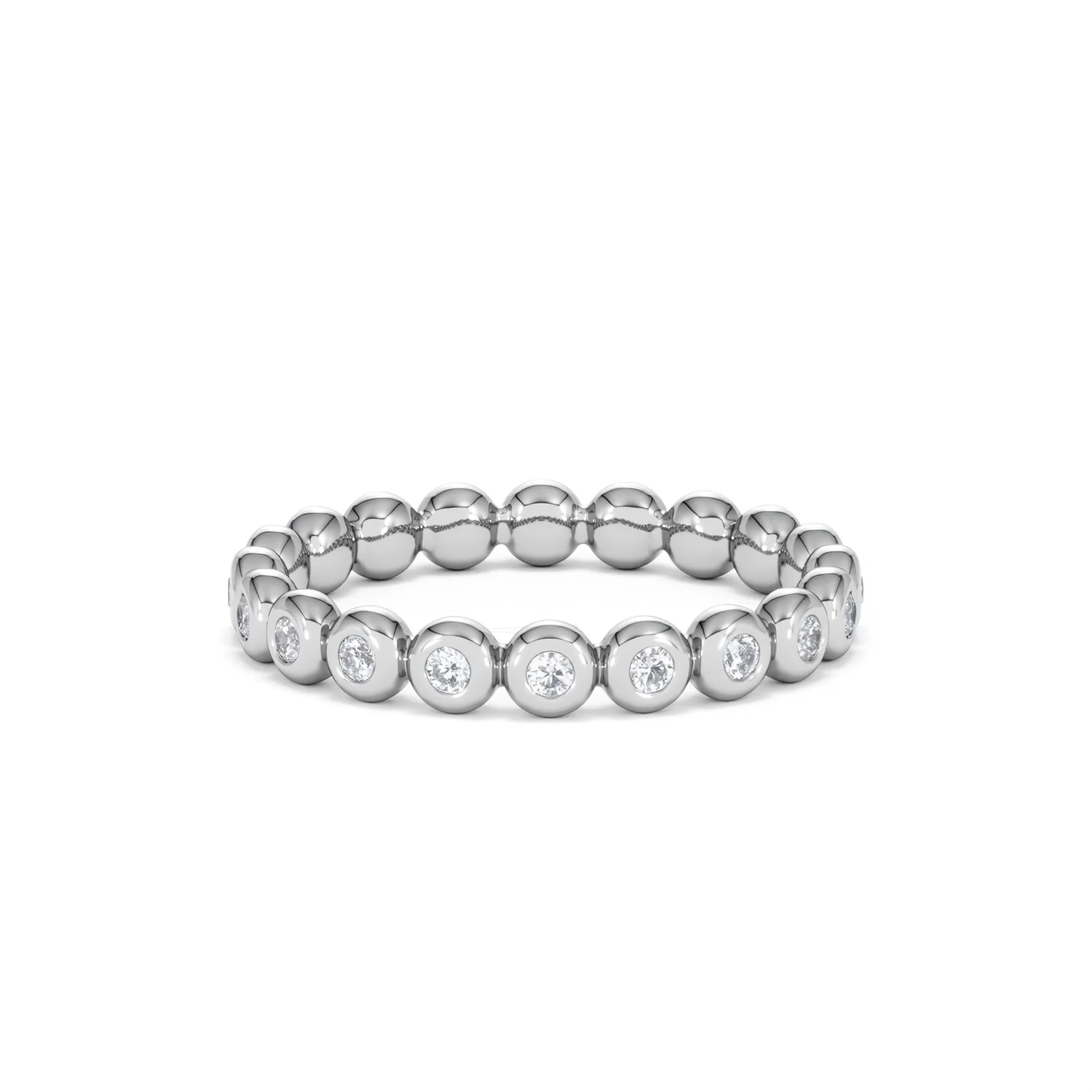 Lab Diamond Rubover Eternity Ring 0.33ct in 9K White Gold - Image 43