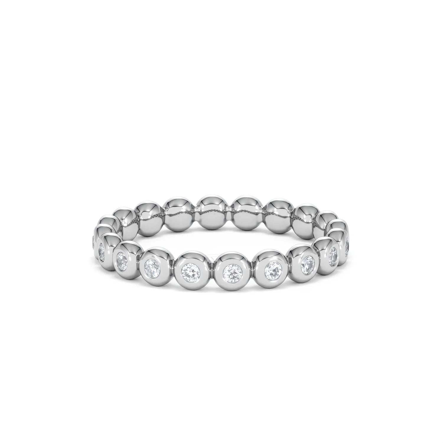 Lab Diamond Rubover Eternity Ring 0.33ct in 9K White Gold - Image 44