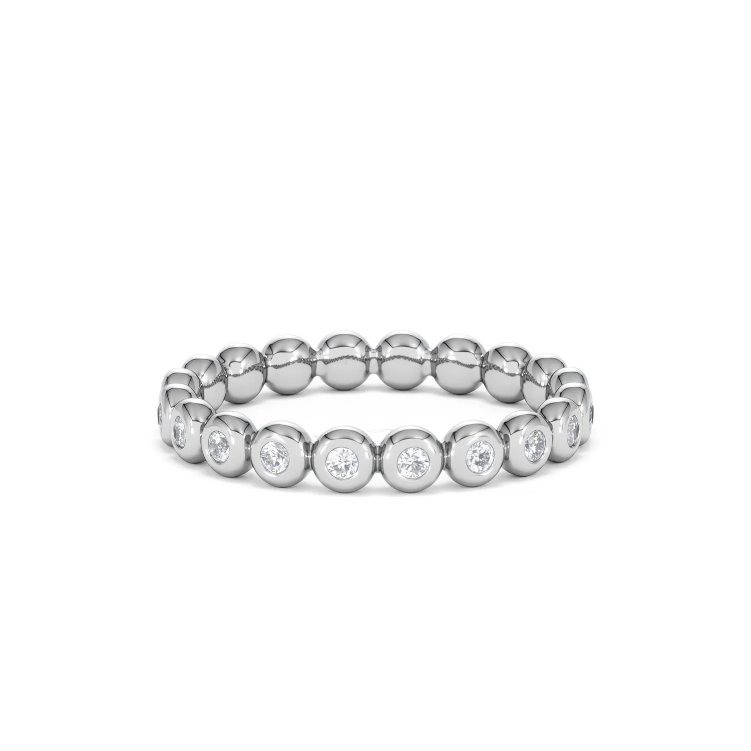 Lab Diamond Rubover Eternity Ring 0.33ct in 9K White Gold - Image 45