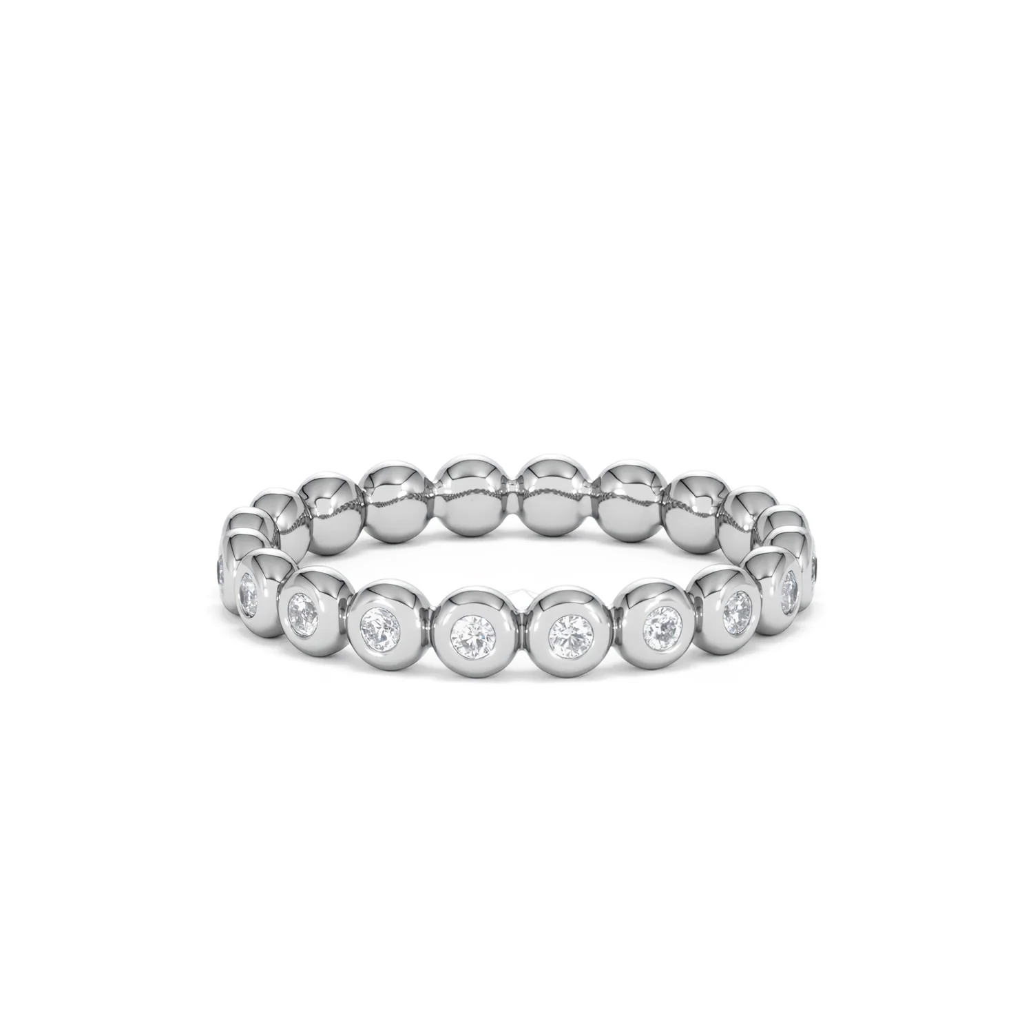 Lab Diamond Rubover Eternity Ring 0.33ct in 9K White Gold - Image 49