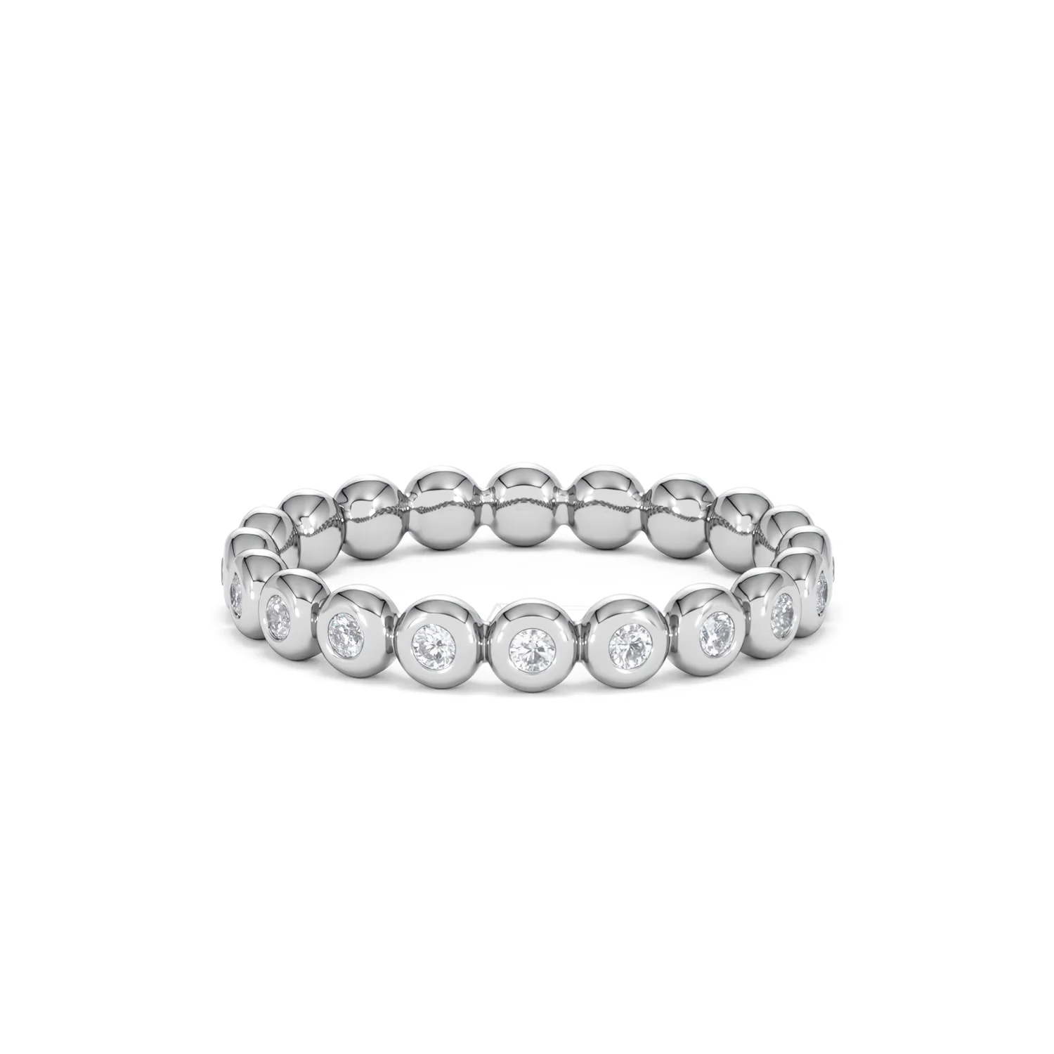 Lab Diamond Rubover Eternity Ring 0.33ct in 9K White Gold - Image 59