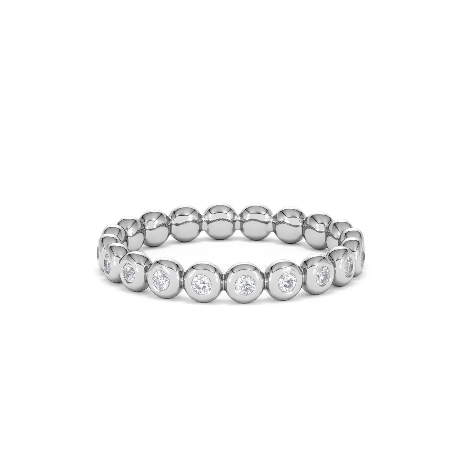 Lab Diamond Rubover Eternity Ring 0.33ct in 9K White Gold - Image 60