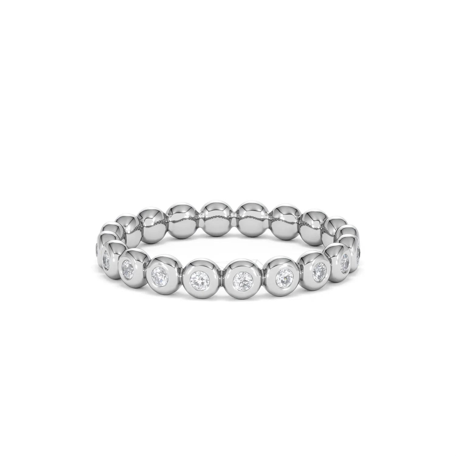 Lab Diamond Rubover Eternity Ring 0.33ct in 9K White Gold - Image 64
